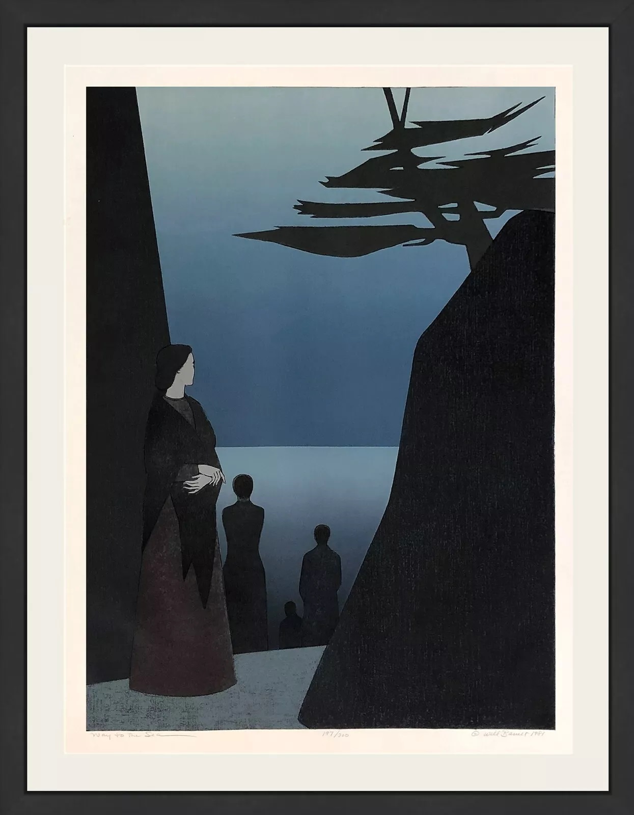 Way to the Sea (framed hand signed lithograph) by Will Barnet