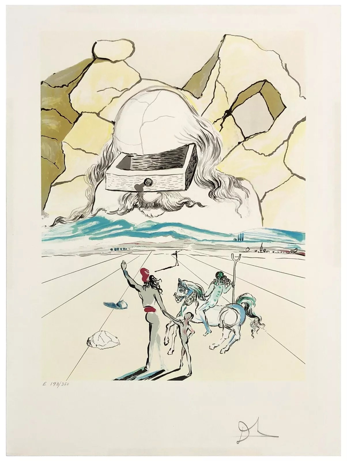 The Path to Wisdom (The Banker) (Drawer), hand signed lithograph by Salvador Dalí