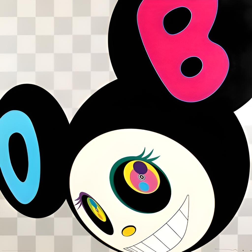 And Then (Black) by Takashi Murakami