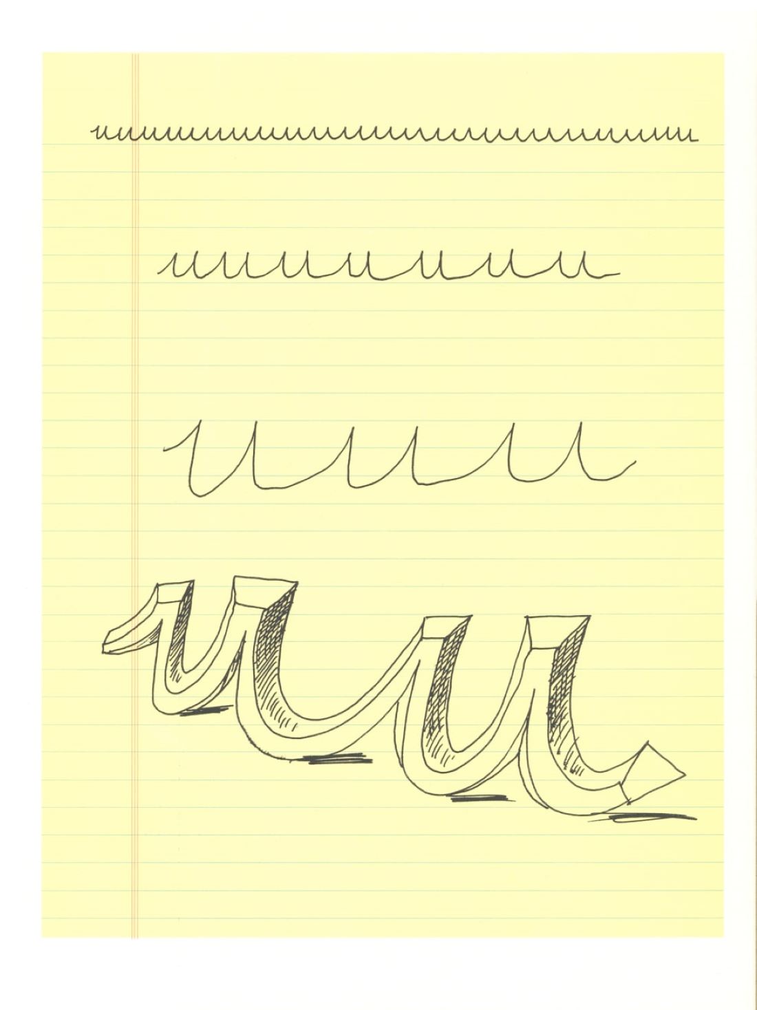 ‘U’ from ‘Hockney’s Alphabet’ by David Hockney