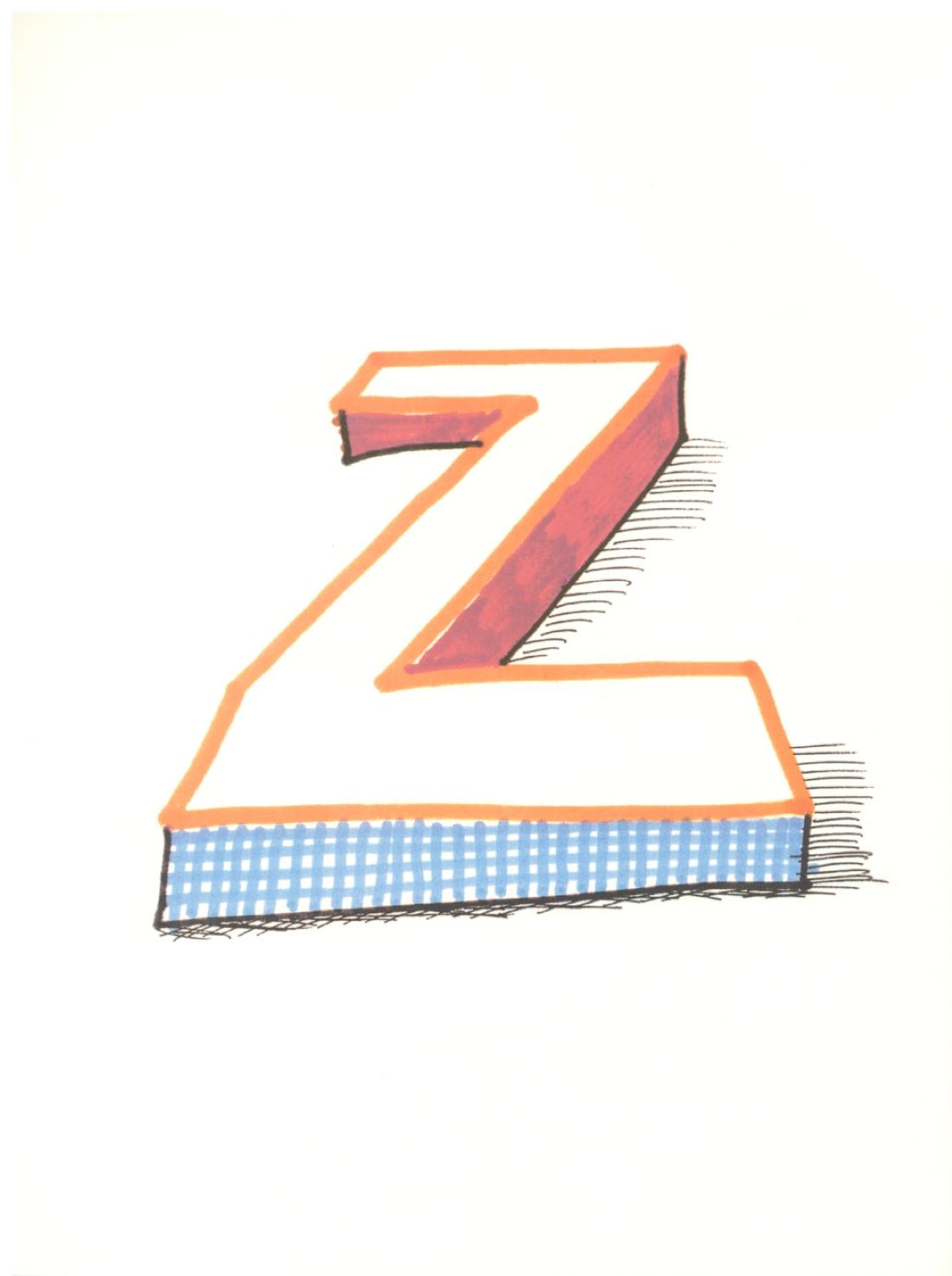 ‘Z’ from ‘Hockney’s Alphabet’ by David Hockney