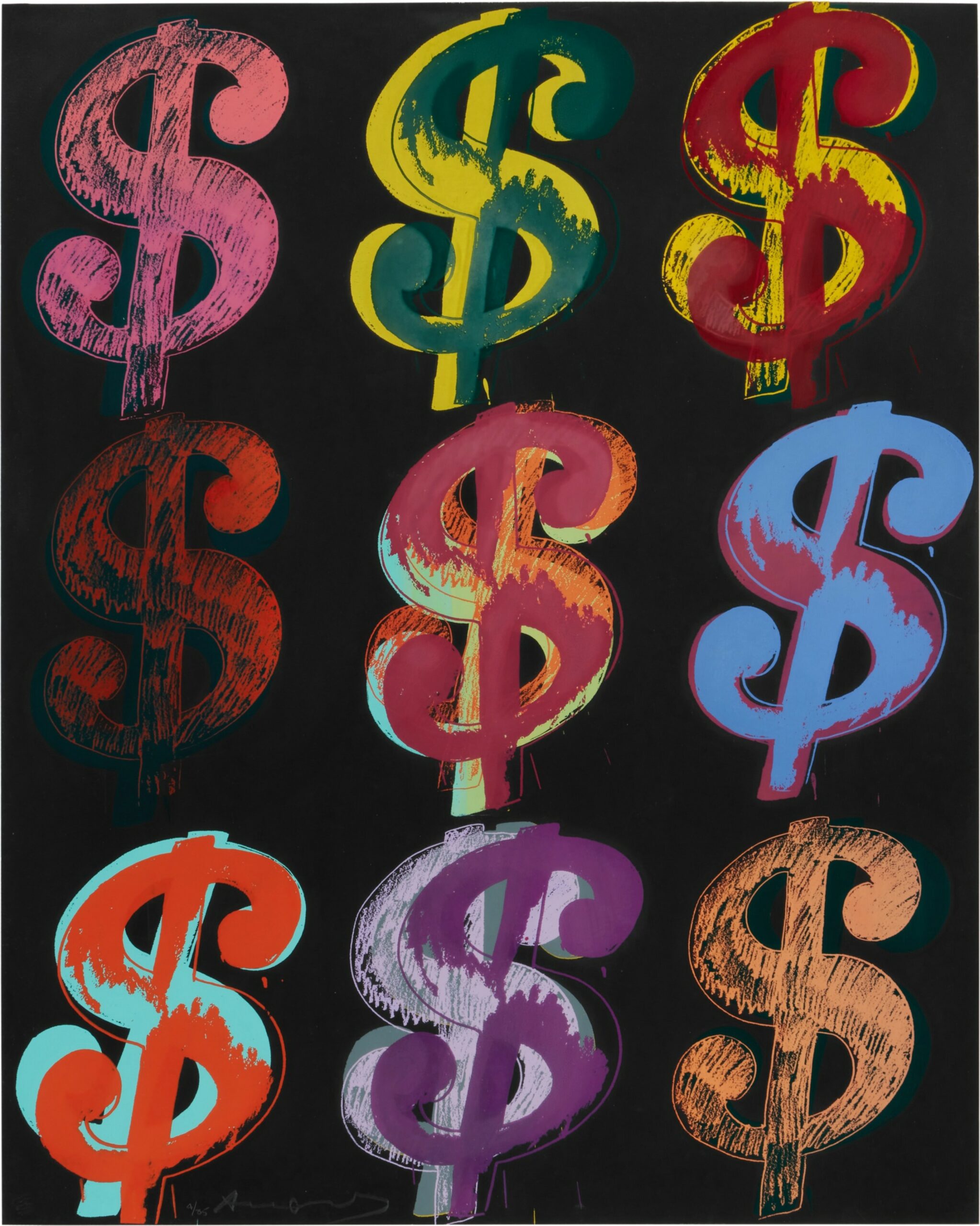 Dollar Sign (9) (FS II.286) by Andy Warhol