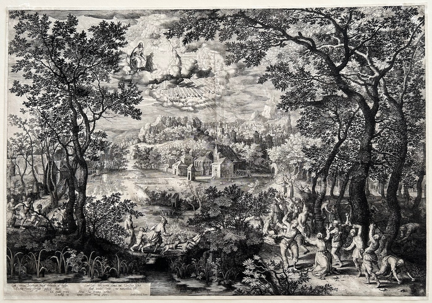 Landscape with the Martyrdom of St. Stephen by Schelte Adams Bolswert