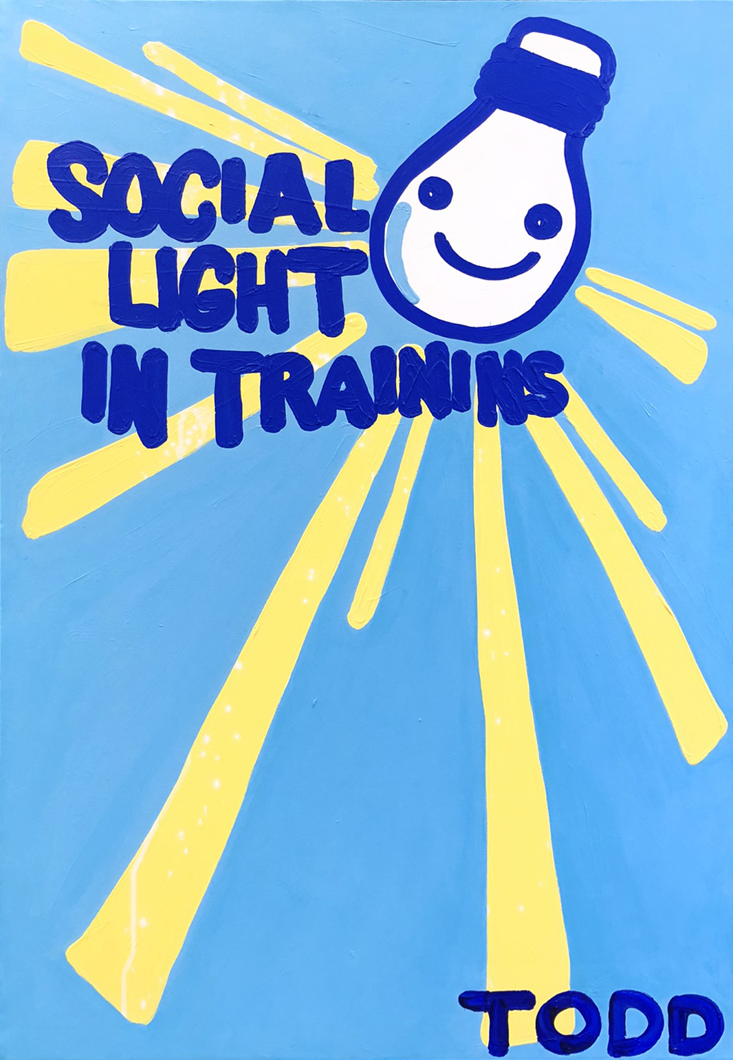 Social Light (large original painting on canvas) by Todd Goldman