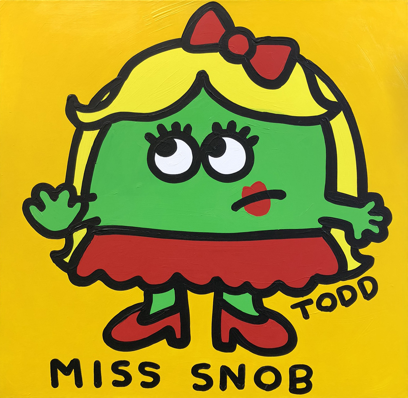 Miss Snob (large original painting on canvas) by Todd Goldman