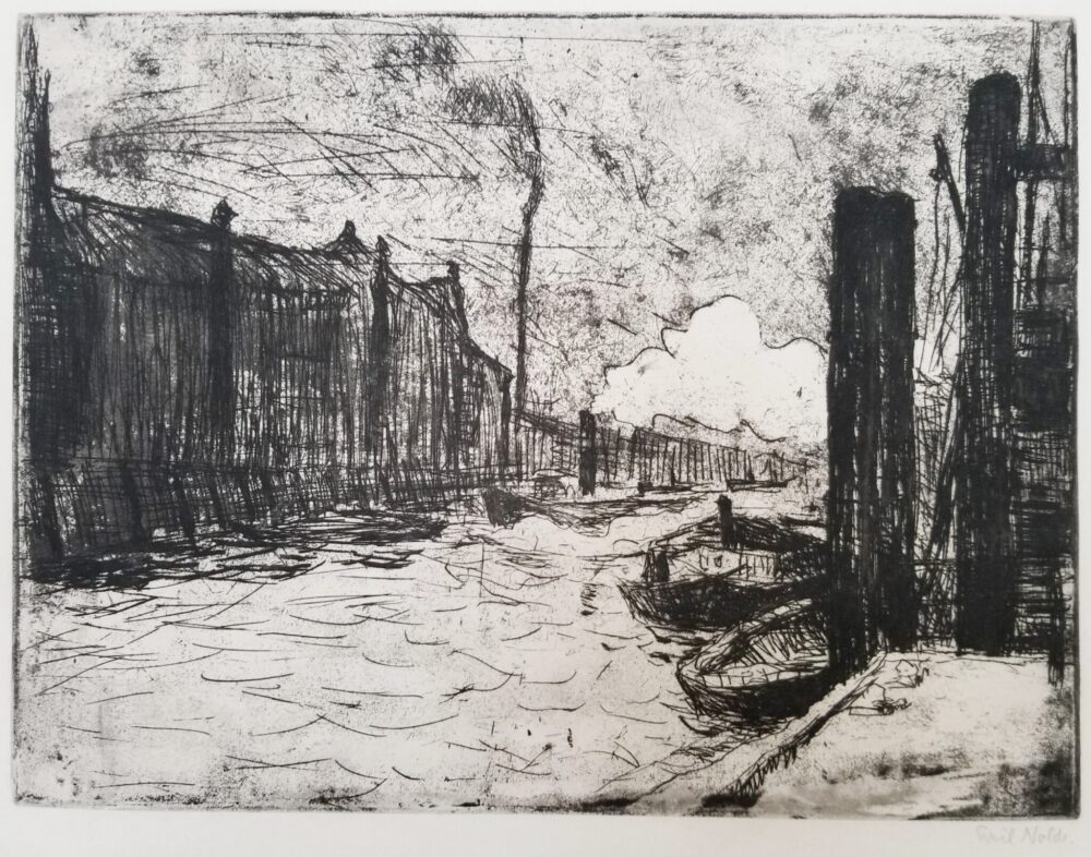 Hamburg, Freihafen (Hamburg Harbor) by Emil Nolde