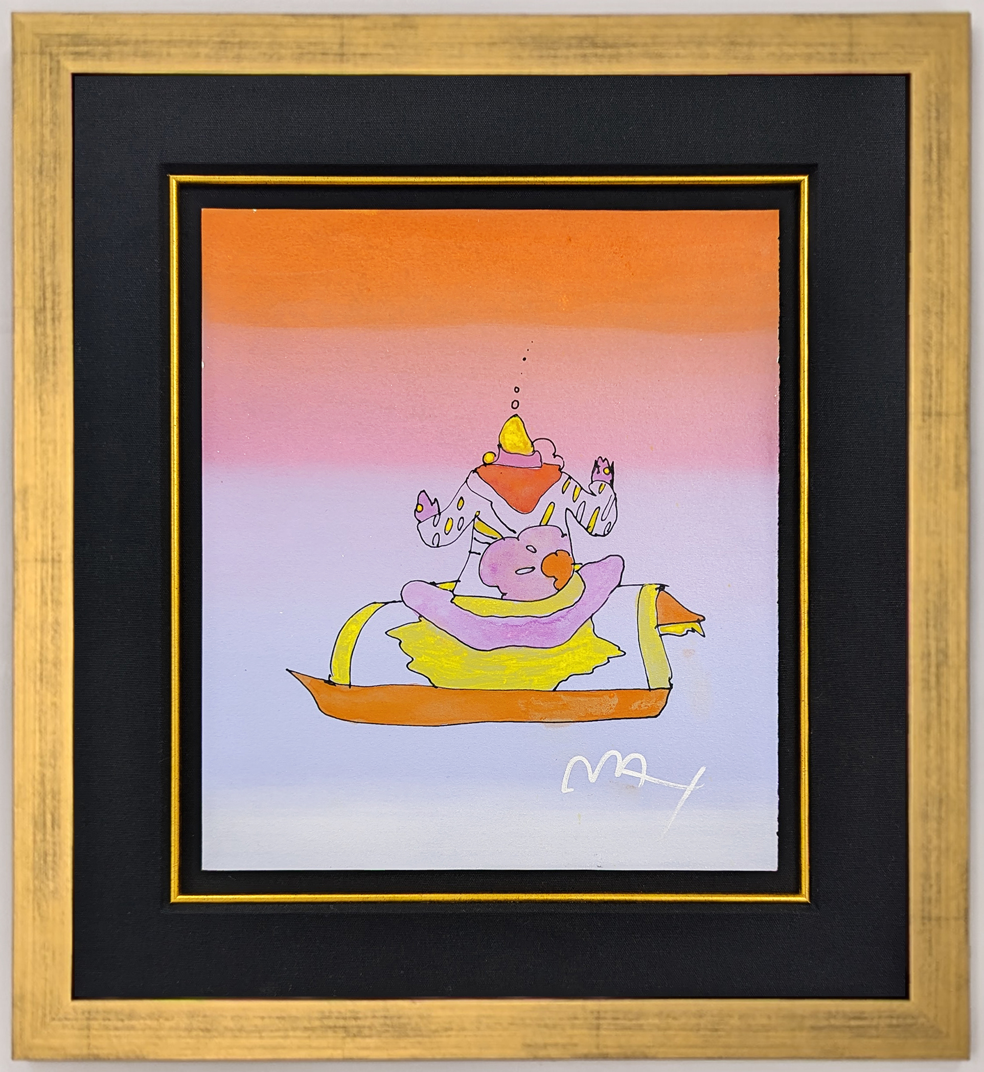 Guru (original mixed media and watercolor), ca. 1990 by Peter Max