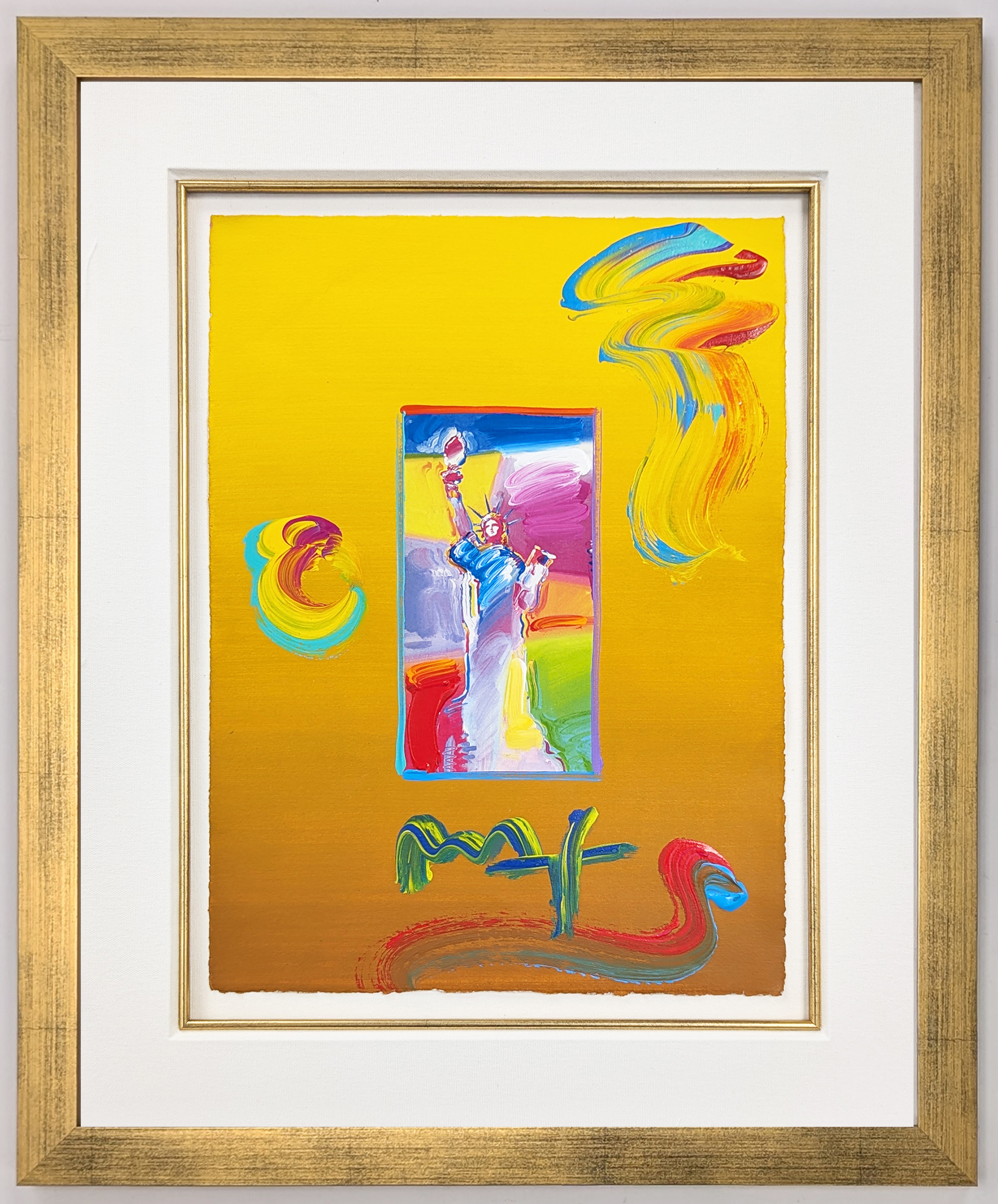 Statue of Liberty (unique mixed media on paper), 2010 by Peter Max