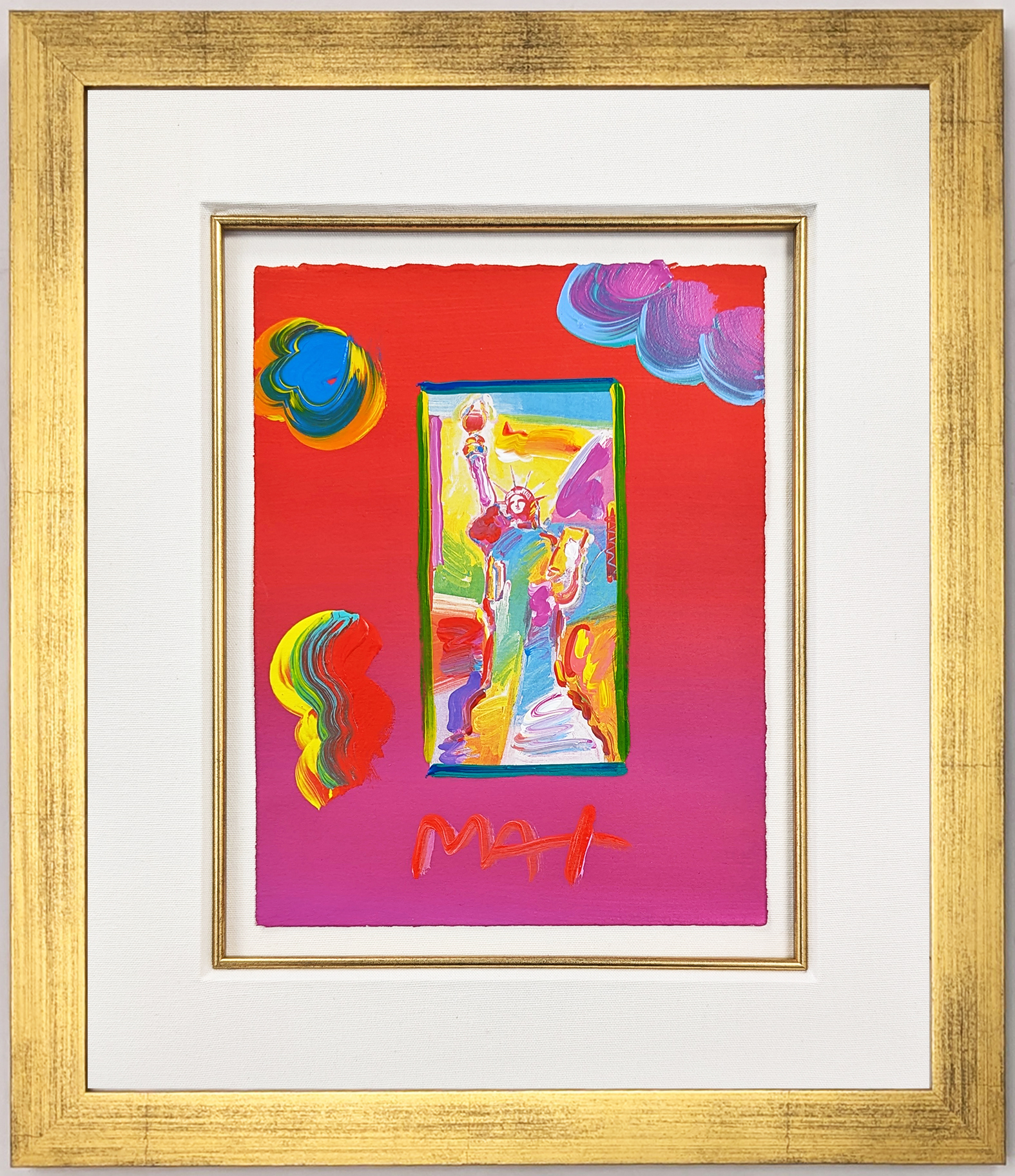 Statue of Liberty (unique mixed media on paper), 2019 by Peter Max