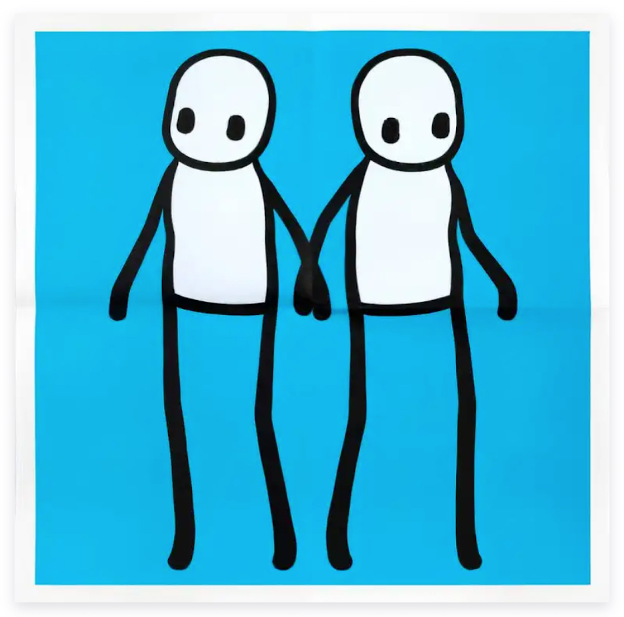 Stik Holding Hands Hackney Today – Blue by STIK