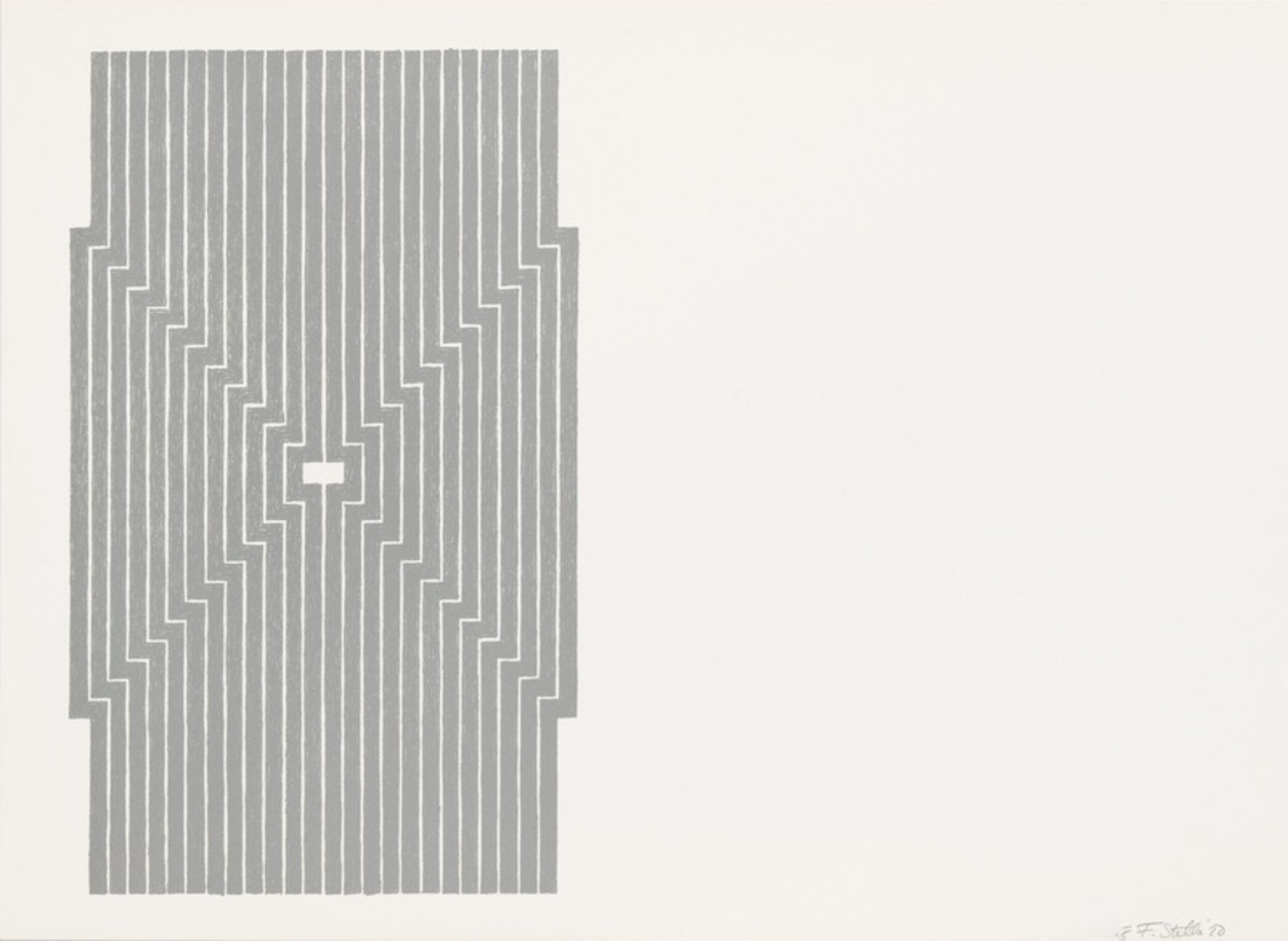 Six Mile Bottom (From Aluminium series) by Frank Stella