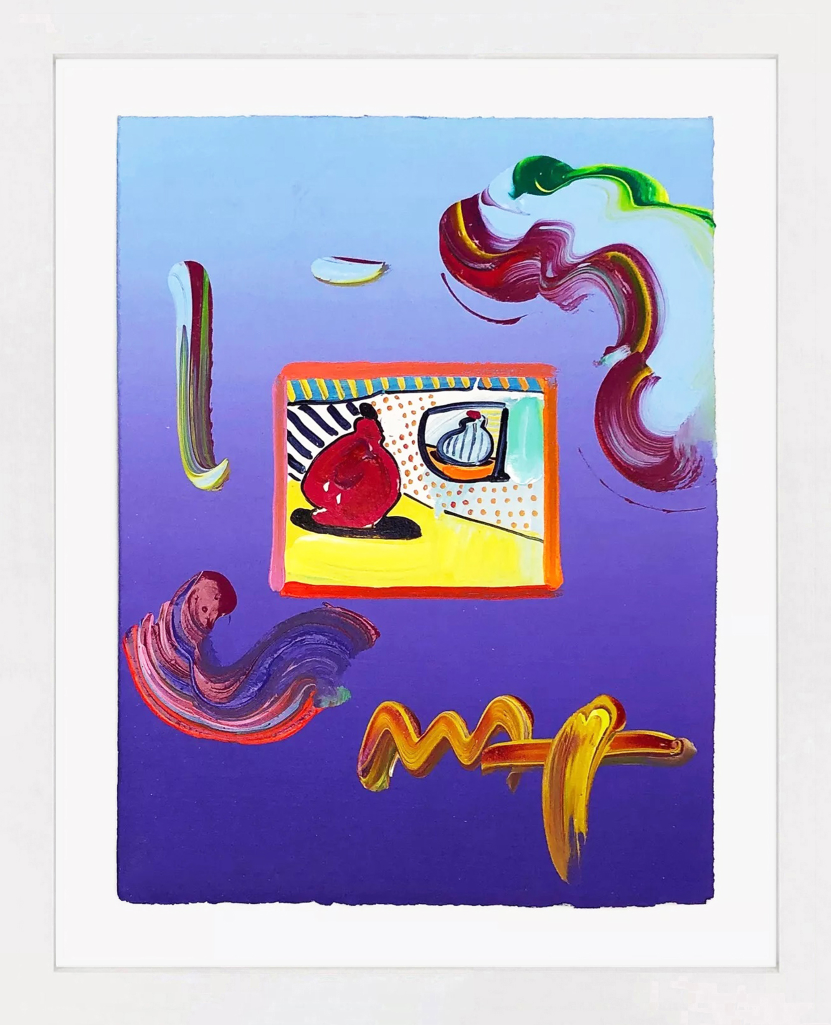 Still Life – Abstract Series (unique mixed media on paper), 2010 by Peter Max