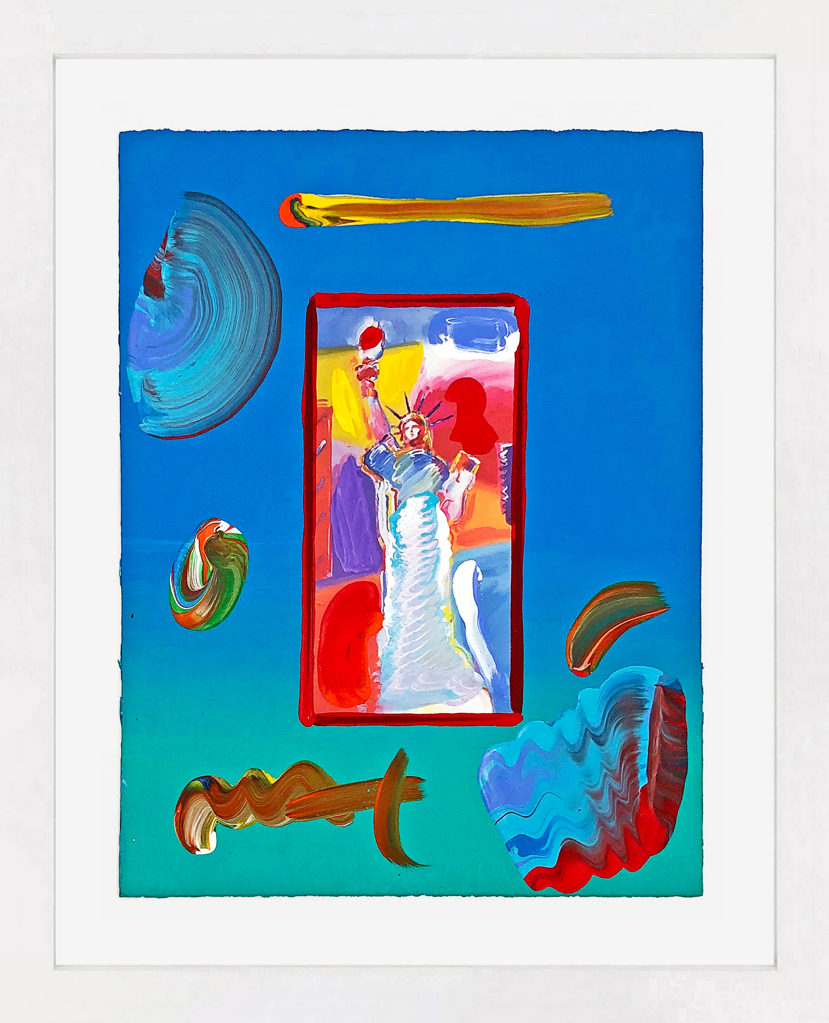 Statue of Liberty (unique mixed media on paper), 2009 by Peter Max