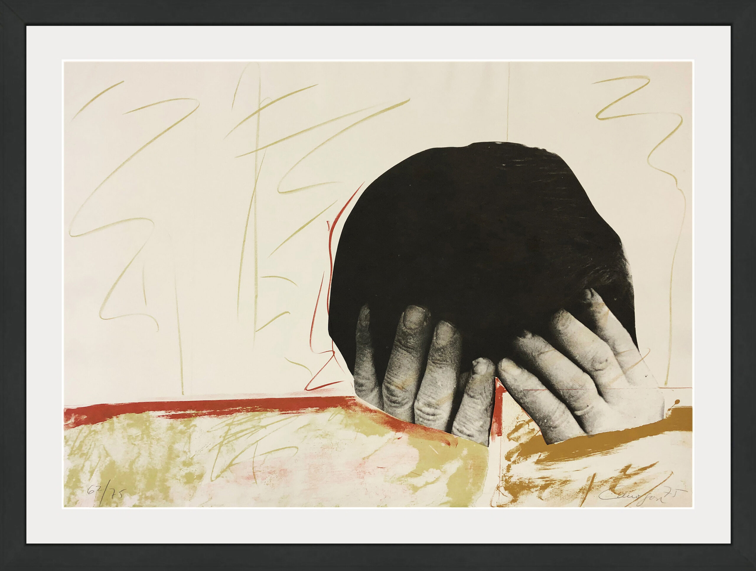 El Pensador (The Thinker), hand signed lithograph, 1975 by Rafael Canogar