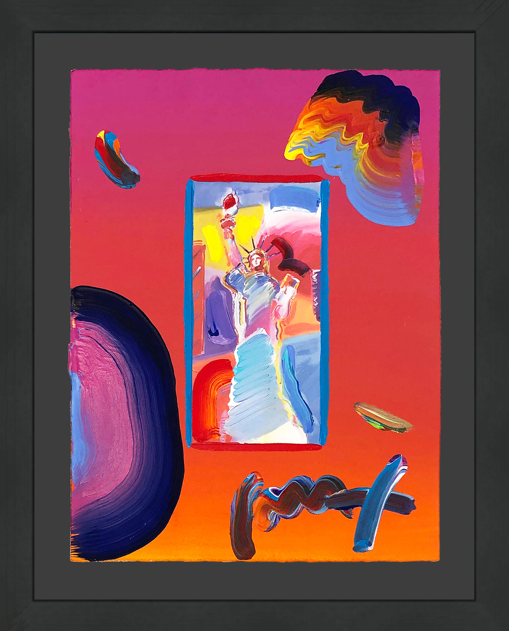 Statue of Liberty (unique mixed media on paper), 2009 by Peter Max