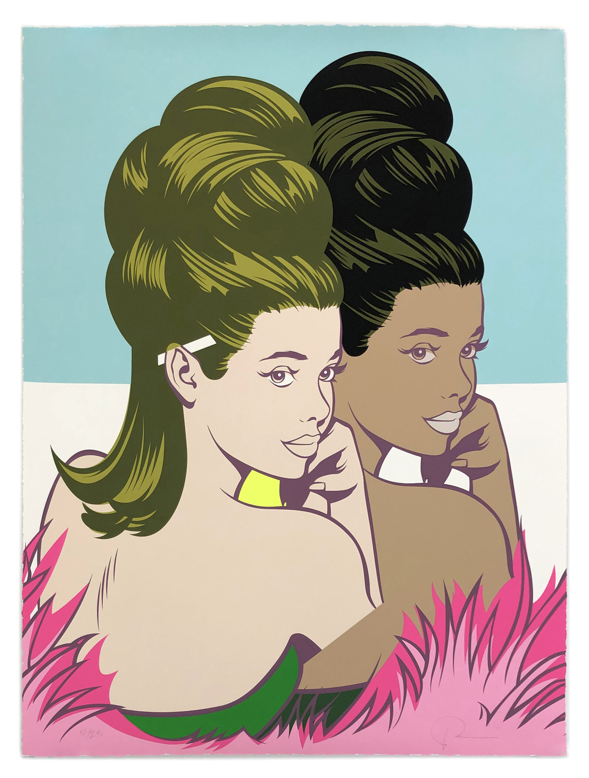 Betty (C), large hand signed screen print by Jordan Nickel (Pose)