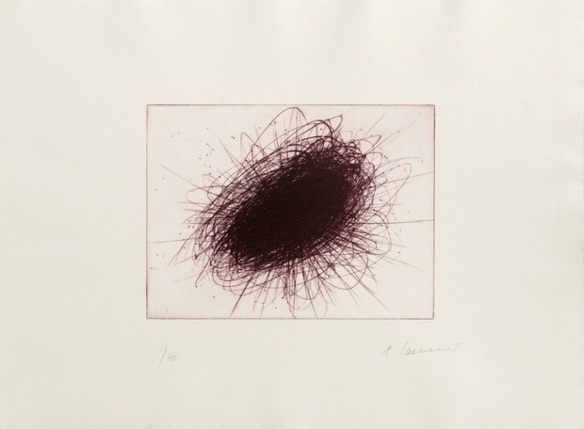 Kosmos II (violett) by Arnulf Rainer