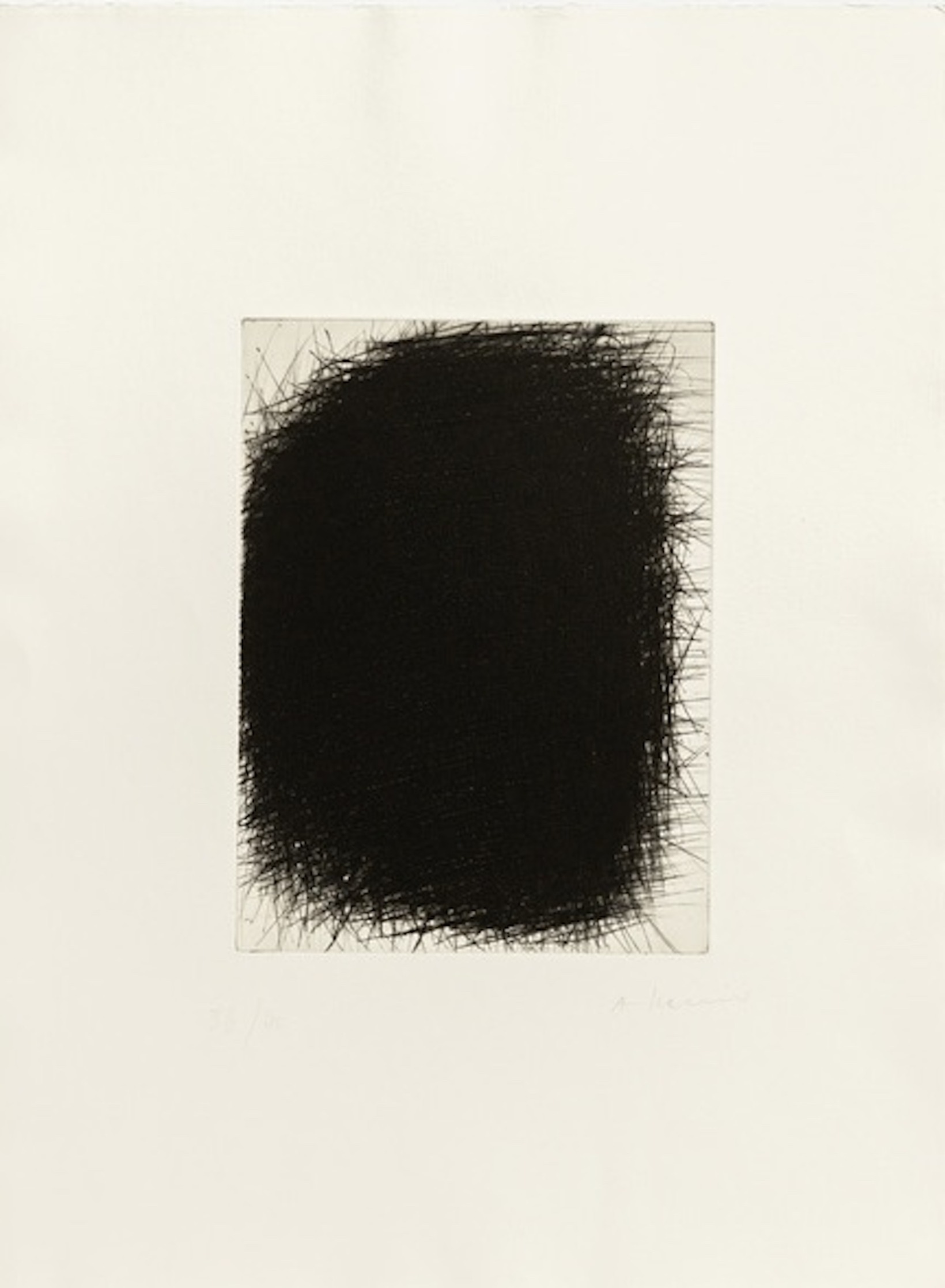 En Face (schwarz) by Arnulf Rainer