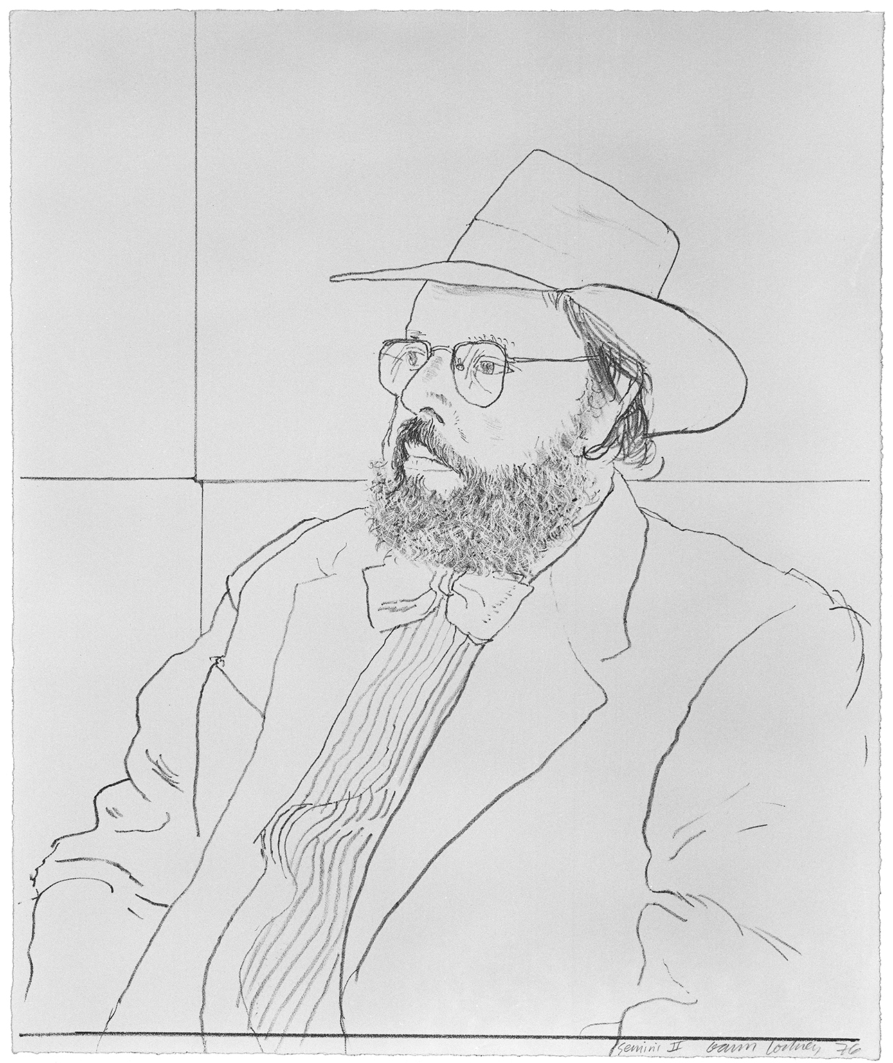 Henry Geldzahler With Hat by David Hockney