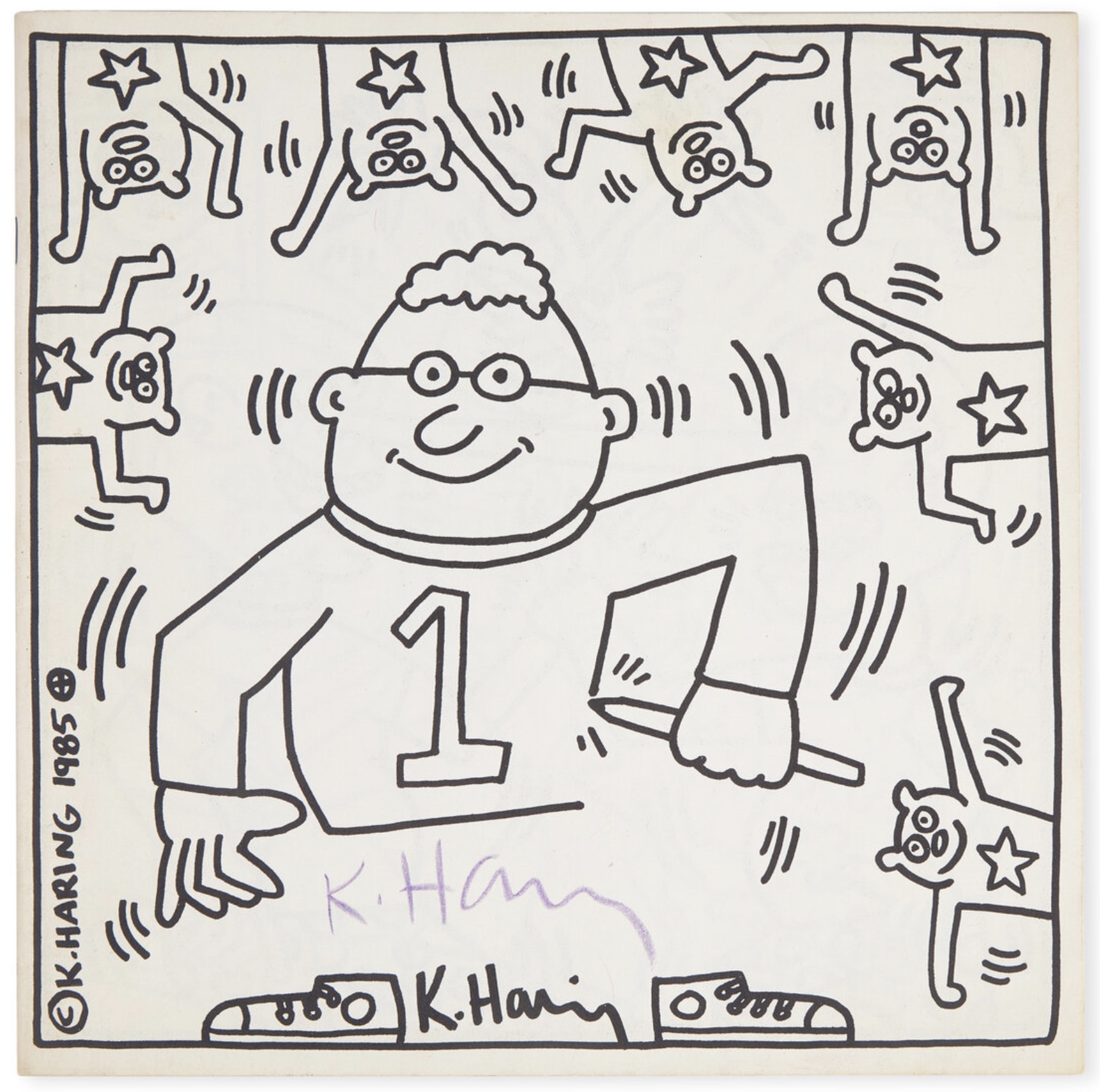 Signed Coloring Book by Keith Haring