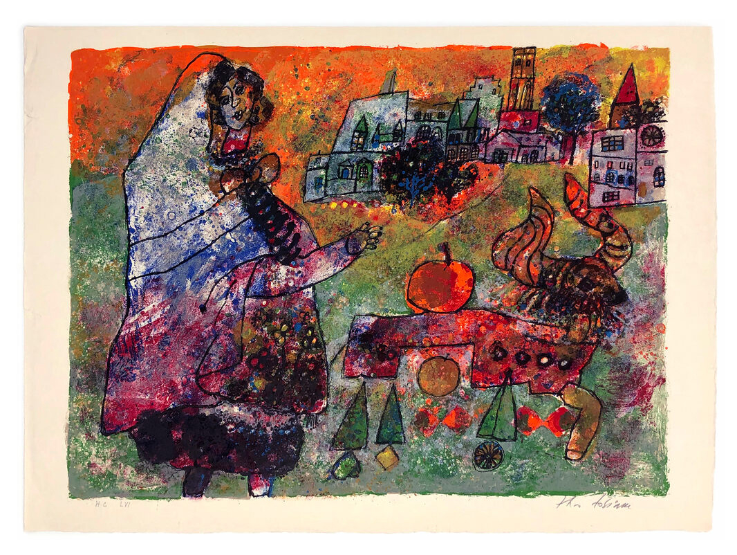 Untitled, from The Song of Songs of King Solomon (hand signed lithograph) by Theo Tobiasse