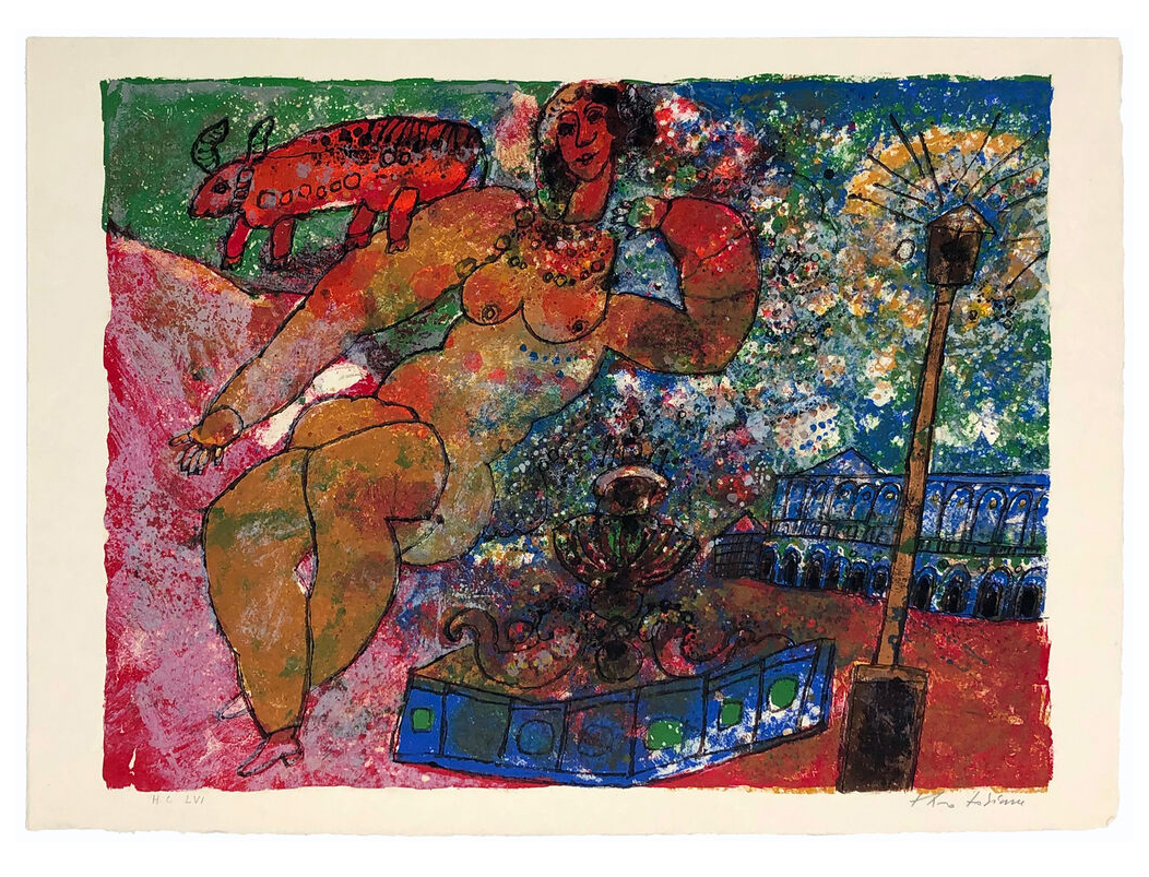 Untitled, from The Song of Songs of King Solomon (hand signed lithograph) by Theo Tobiasse