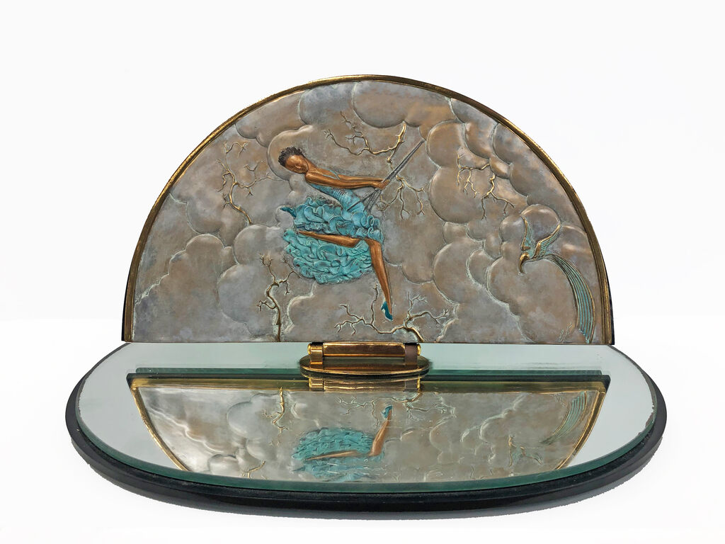 Joy of Life (sculpture on table mirror), 1985 by Erte