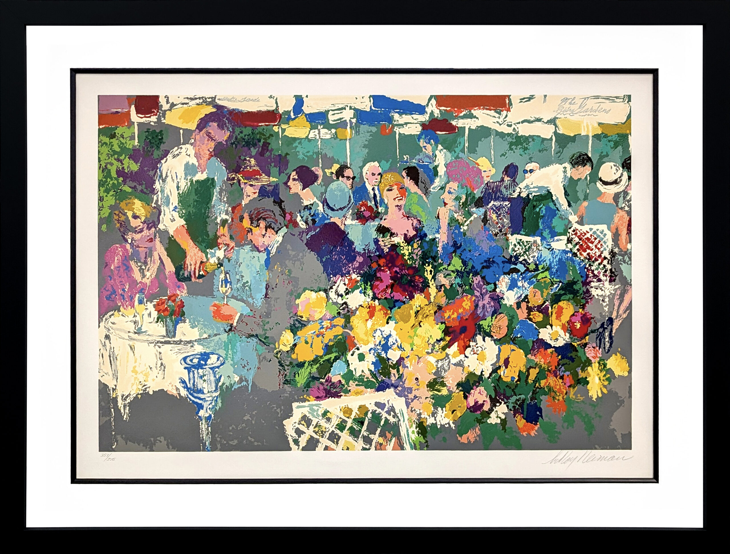 Bistro Garden (Large hand signed serigraph), 1987 by LeRoy Neiman