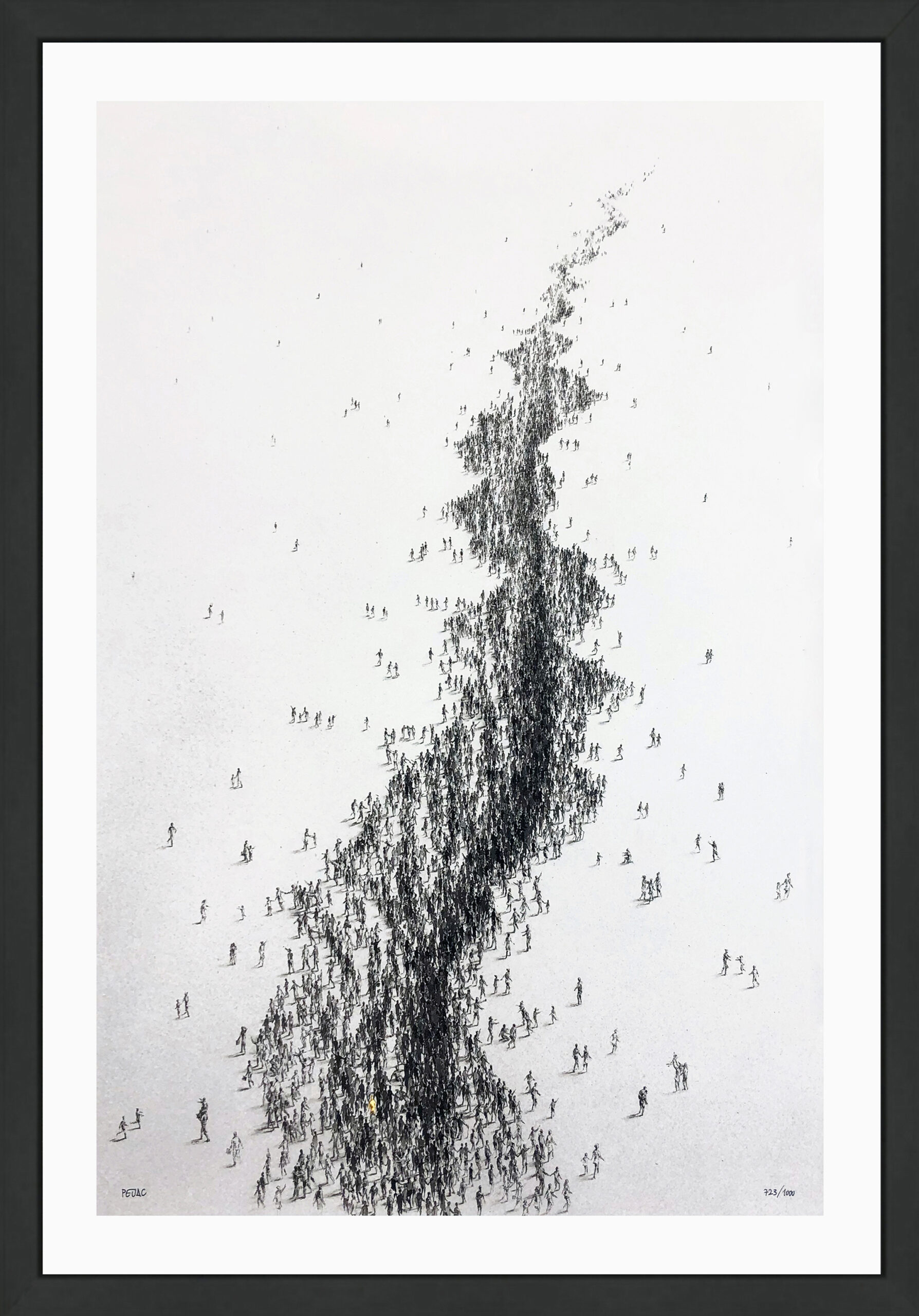 Hope (unique screen print with gold leaf), 2024 by Pejac