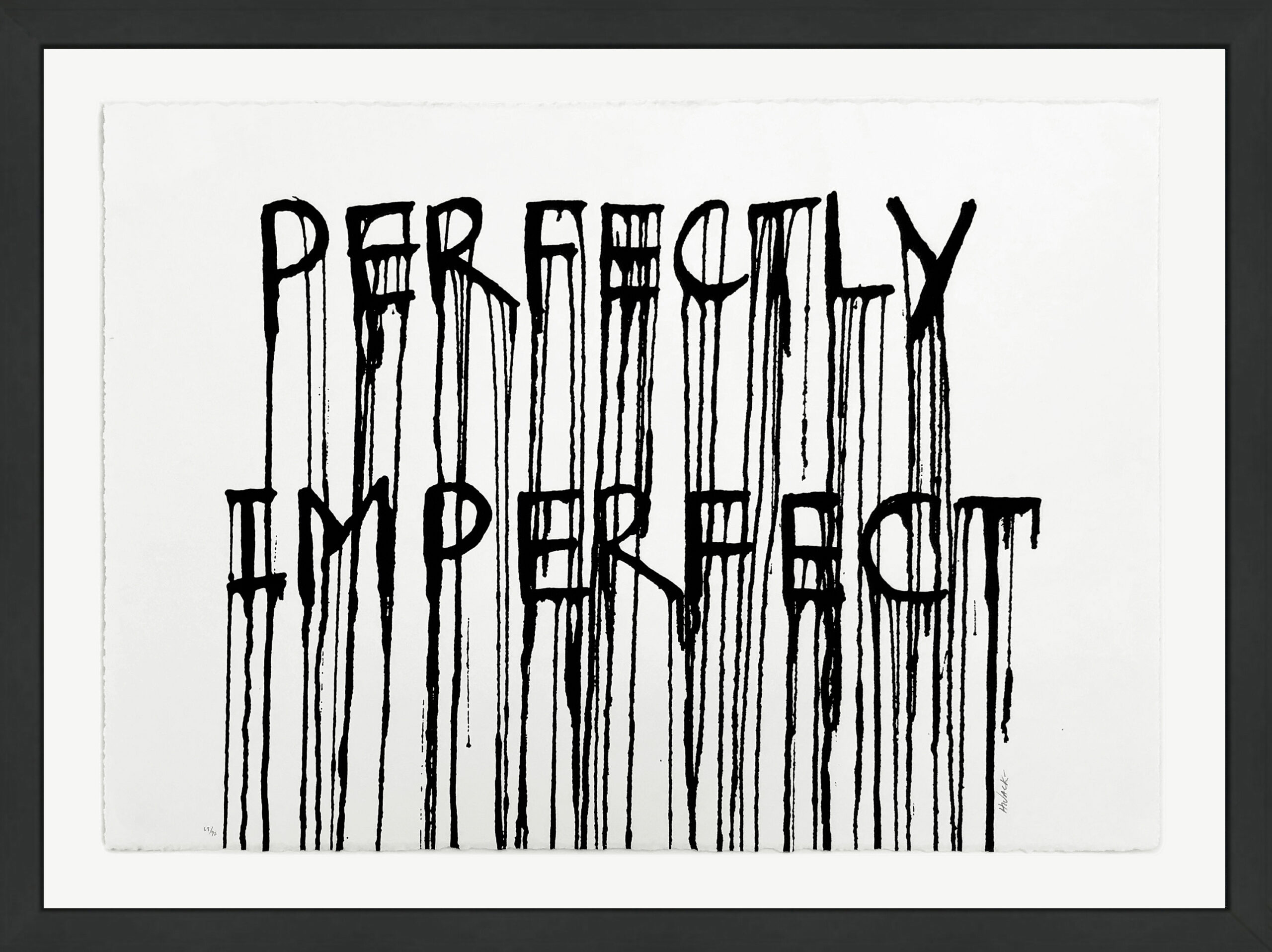 Perfectly Imperfect (framed hand signed screen print) by Hijack