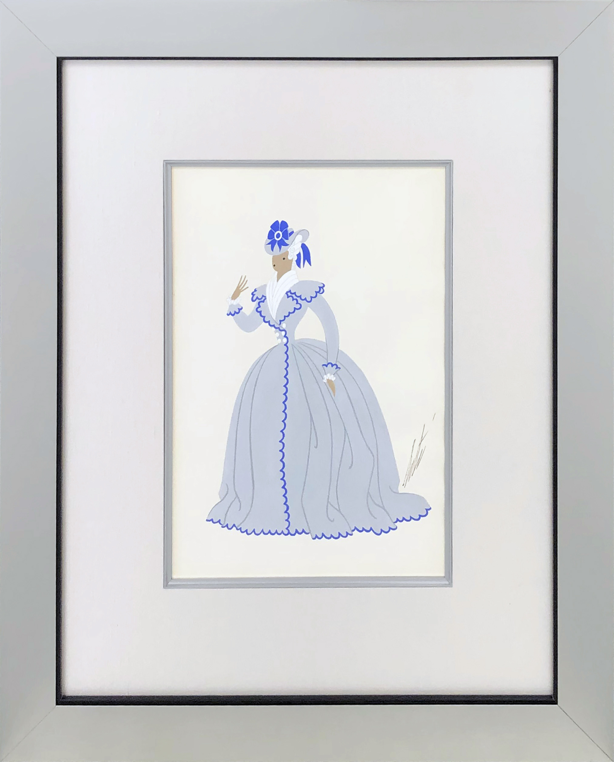 Cosi Fan Tutte Fleurdelise (original gouache on paper) by Erte