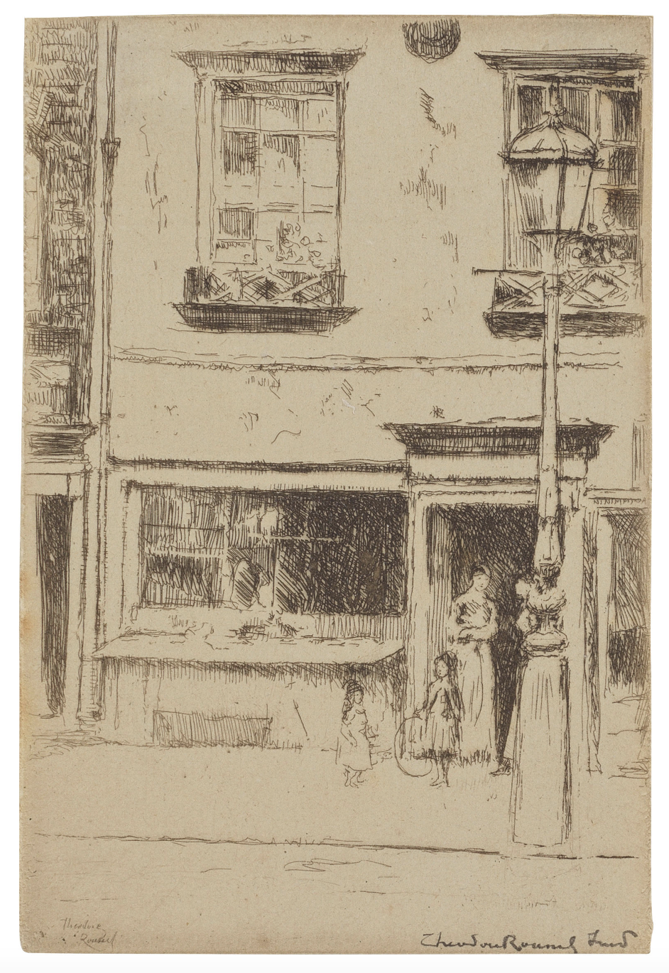 The Little Fish Shop, Chelsea Embankment (Maunder’s Fish Shop) by Theodore Roussel