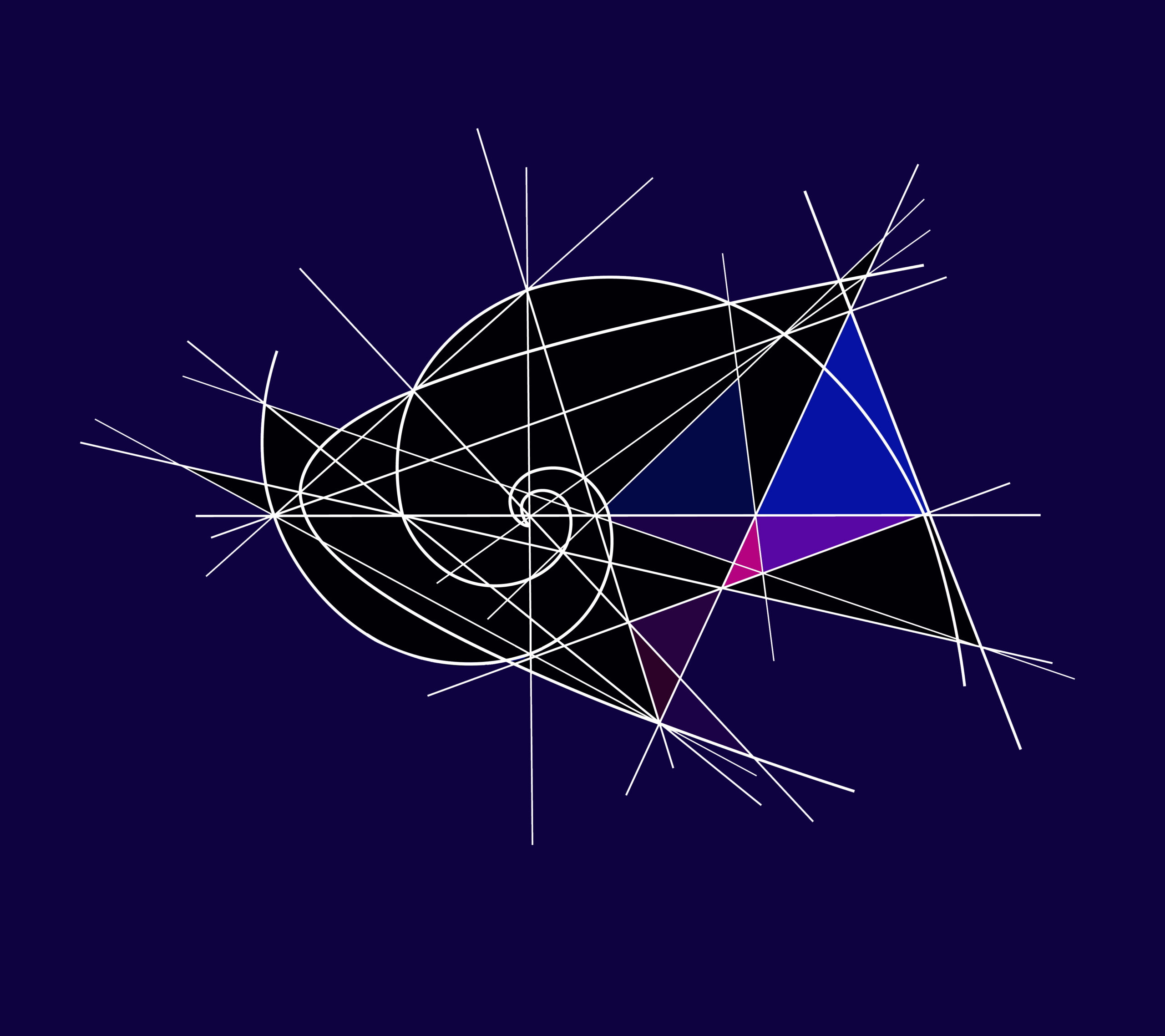 Caustic Equal Spiral Curve by Clifford Singer