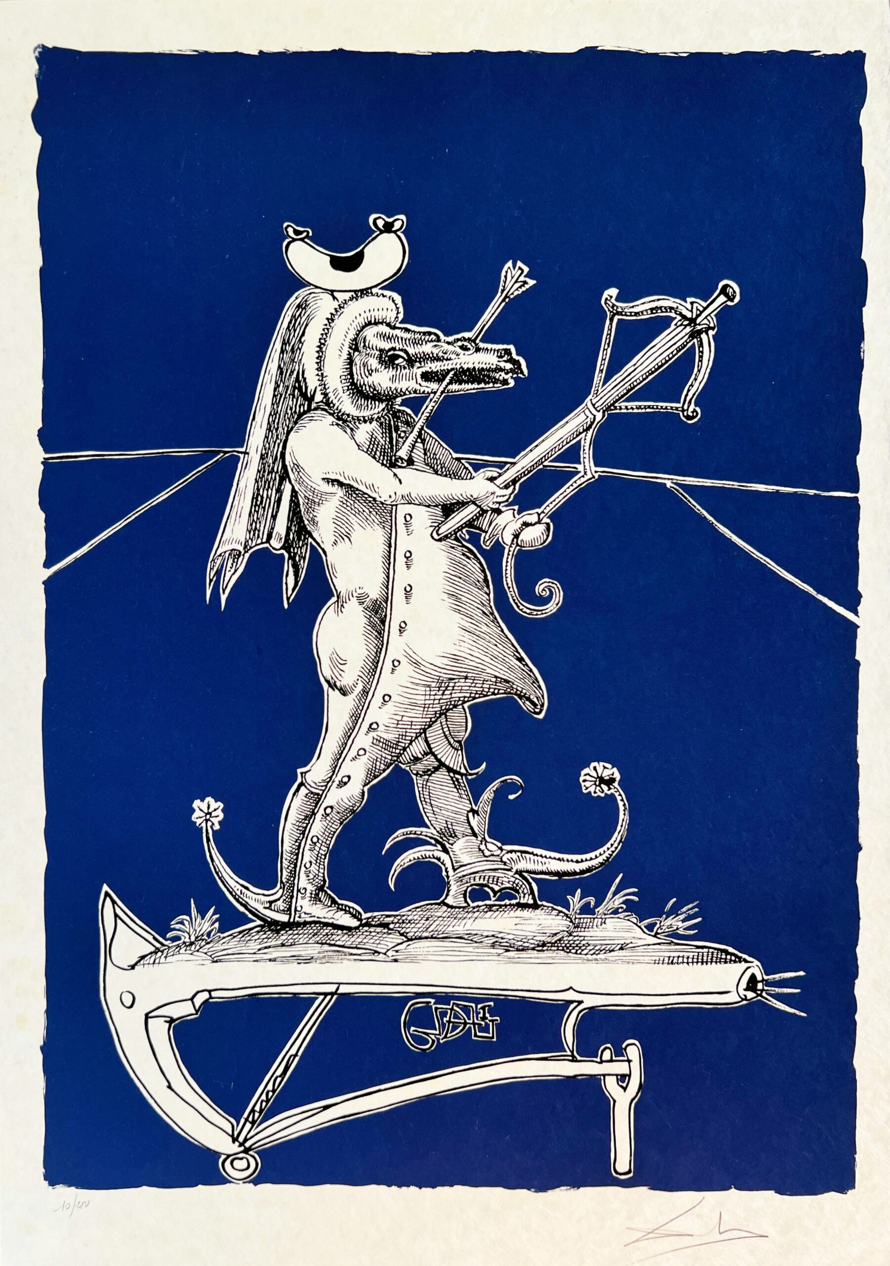 Les Songes Drôlatiques de Pantagruel, Planche XXIII by Salvador Dalí