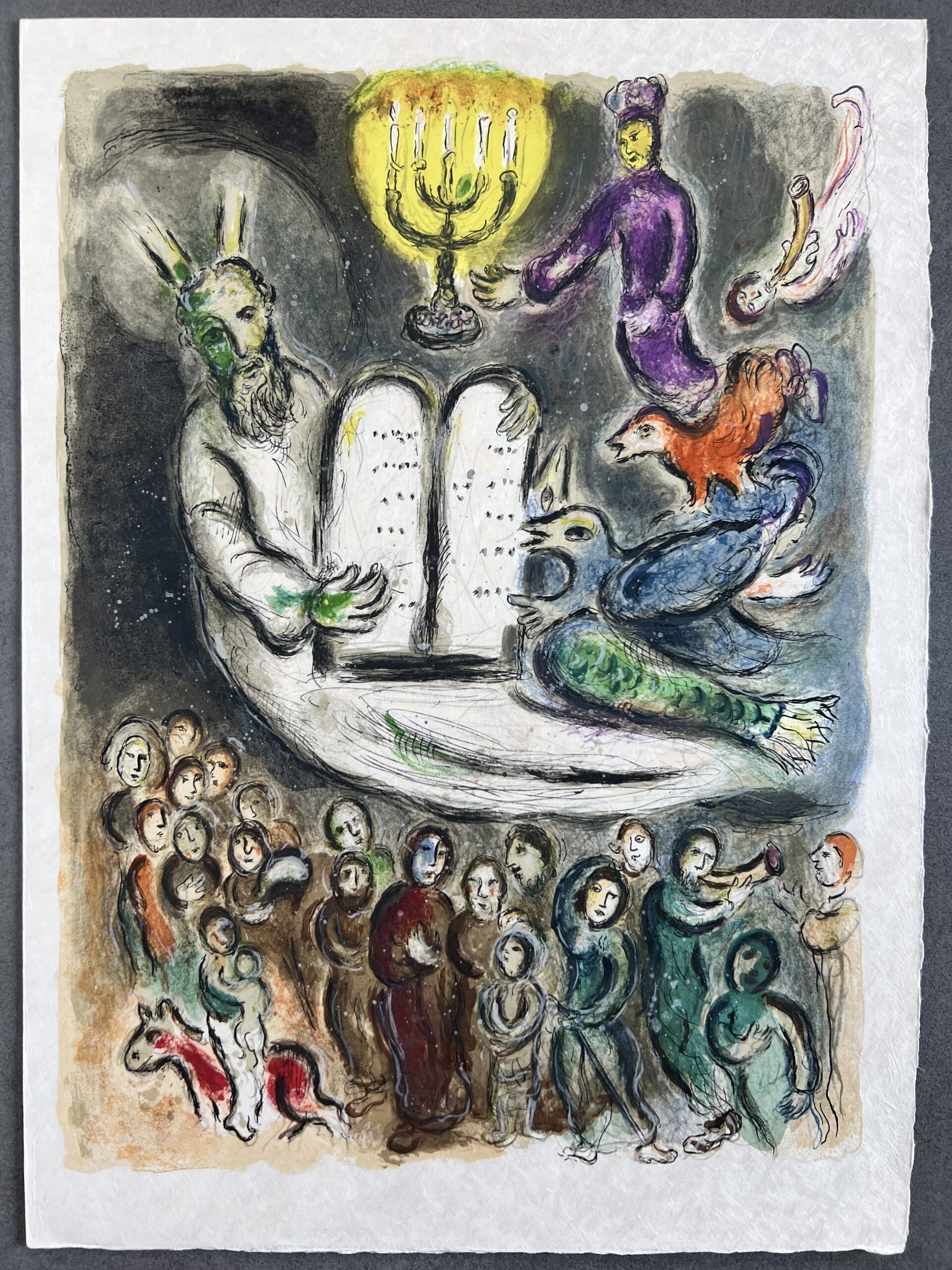 Moses then came and called for the Elders of the people by Marc Chagall