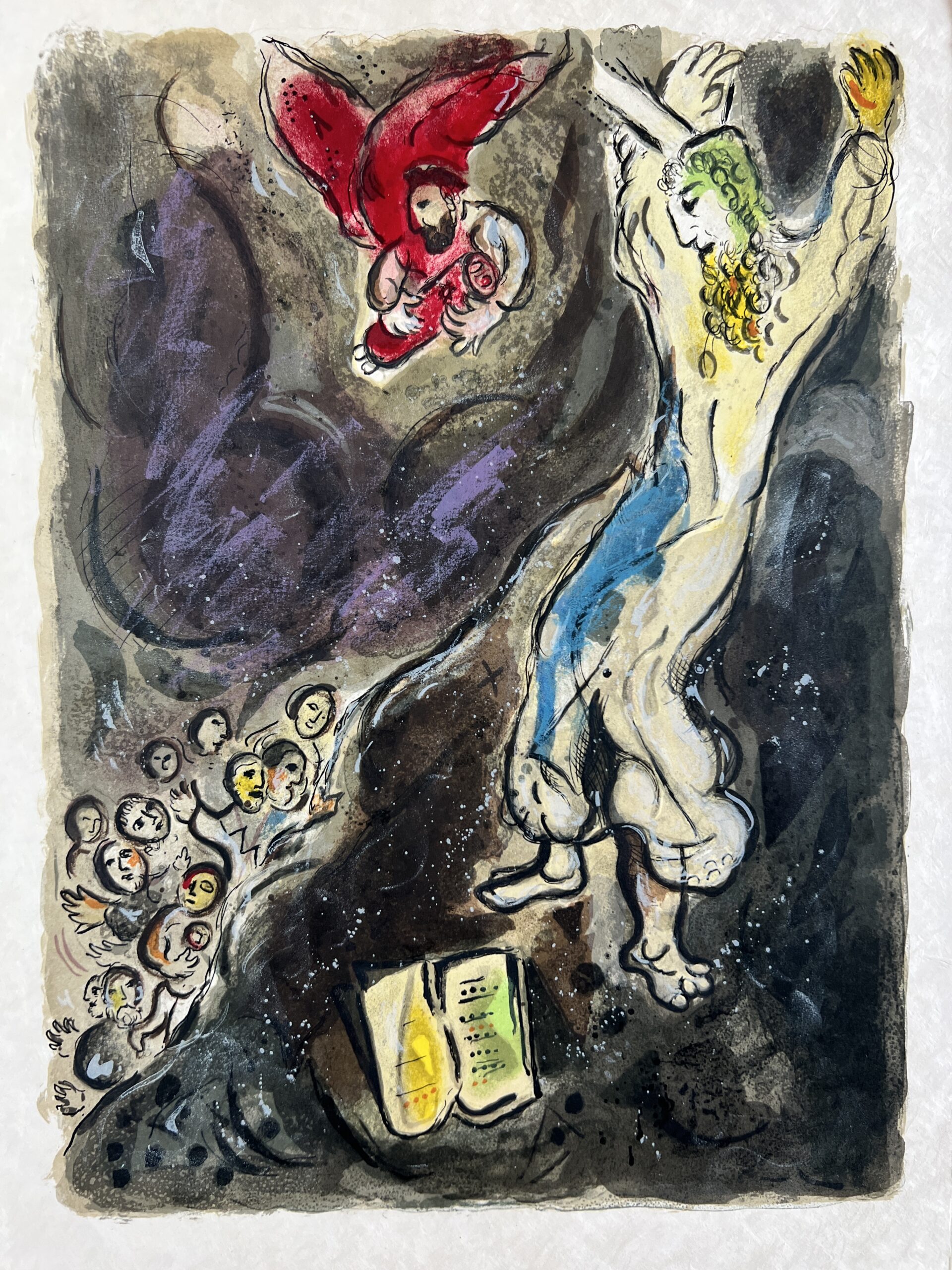 Moses wrath waxed hote by Marc Chagall