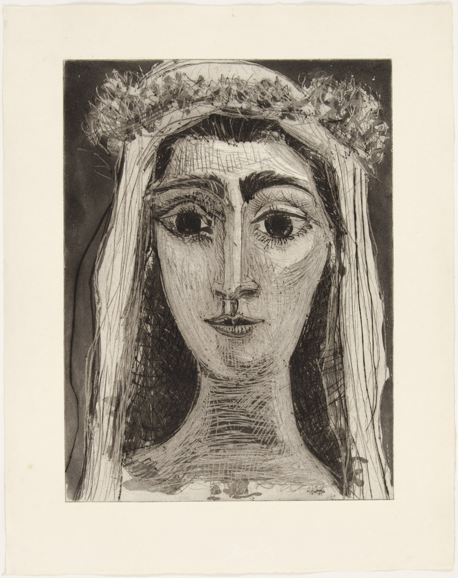 The Face of Jacqueline the Bride by Pablo Picasso