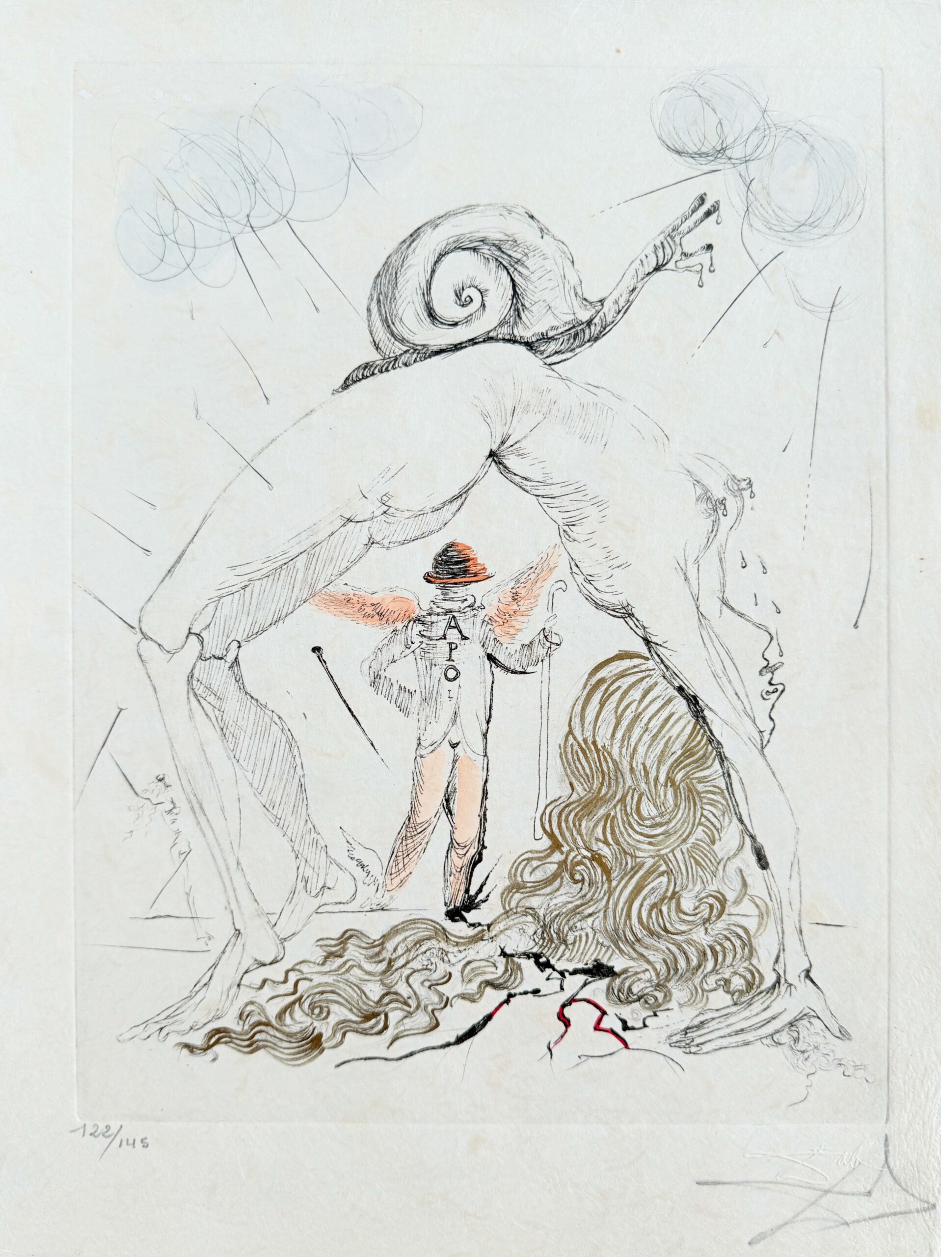 Salvador Dali – Femme à l’escargot by Salvador Dalí