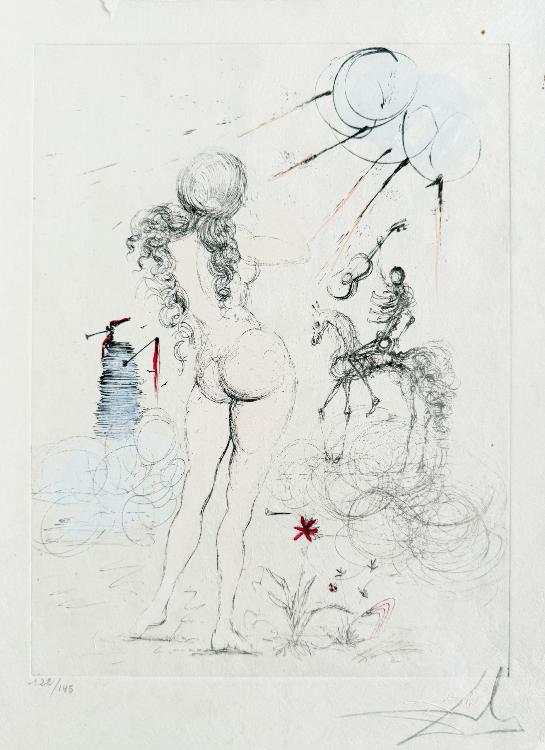 Salvador Dali – Femme, cheval et la mort by Salvador Dalí