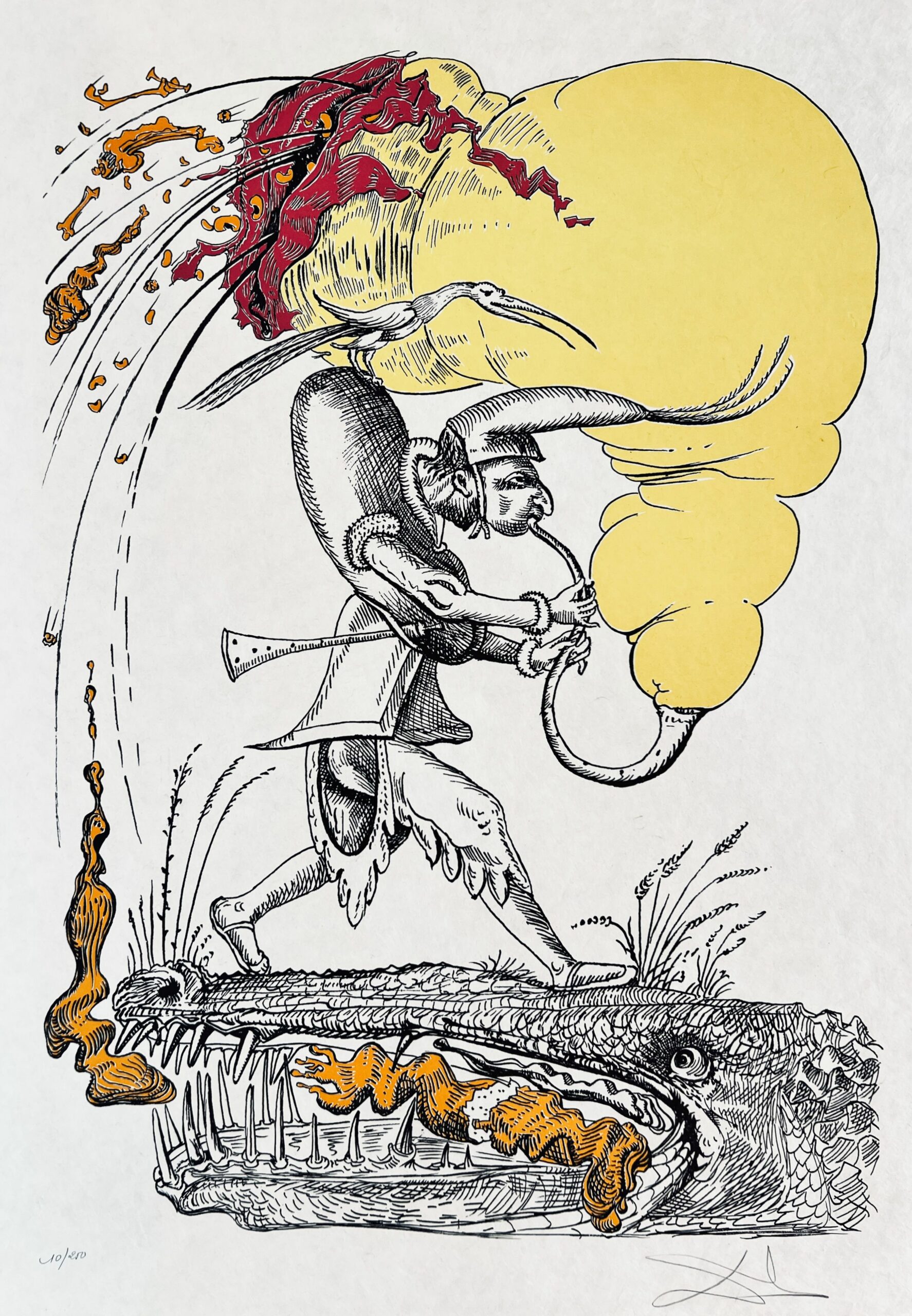 Les Songes Drôlatiques de Pantagruel, Planche XXII by Salvador Dalí