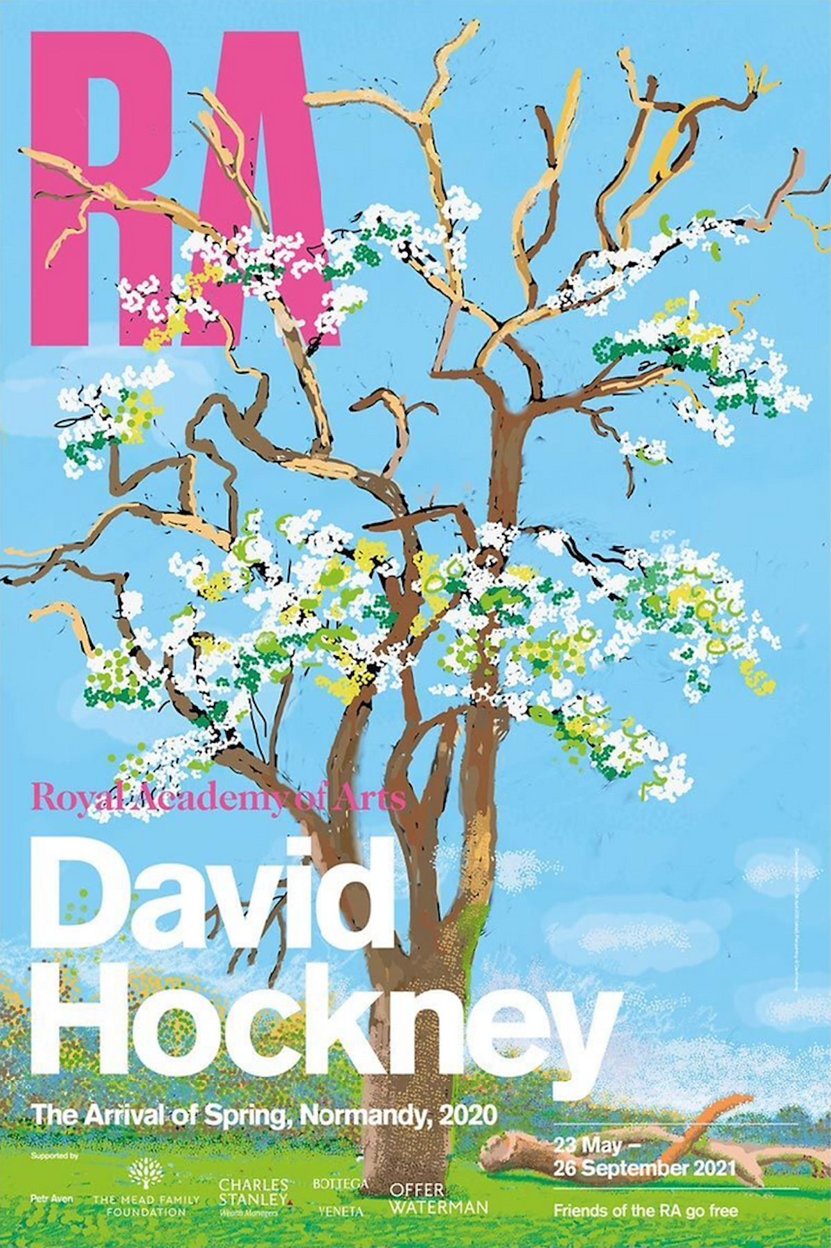 The Arrival of Spring, Normandy Royal Academy Exhibition Poster by David Hockney