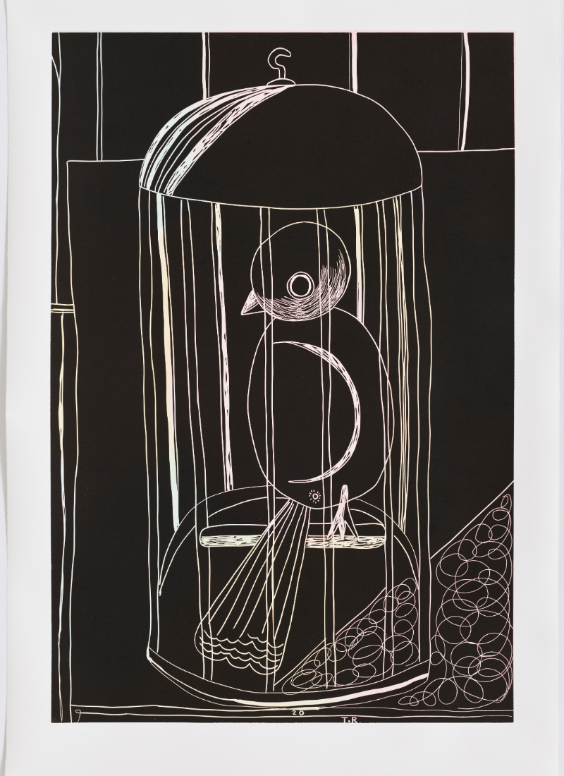 Bird in Cage (4) by Tal R