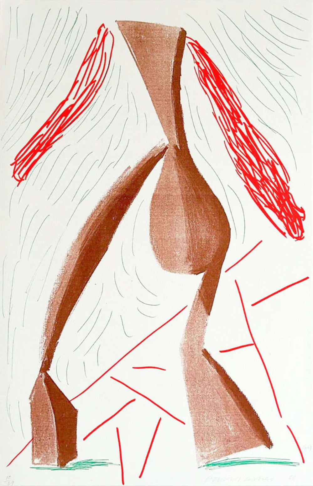 Walking, June by David Hockney