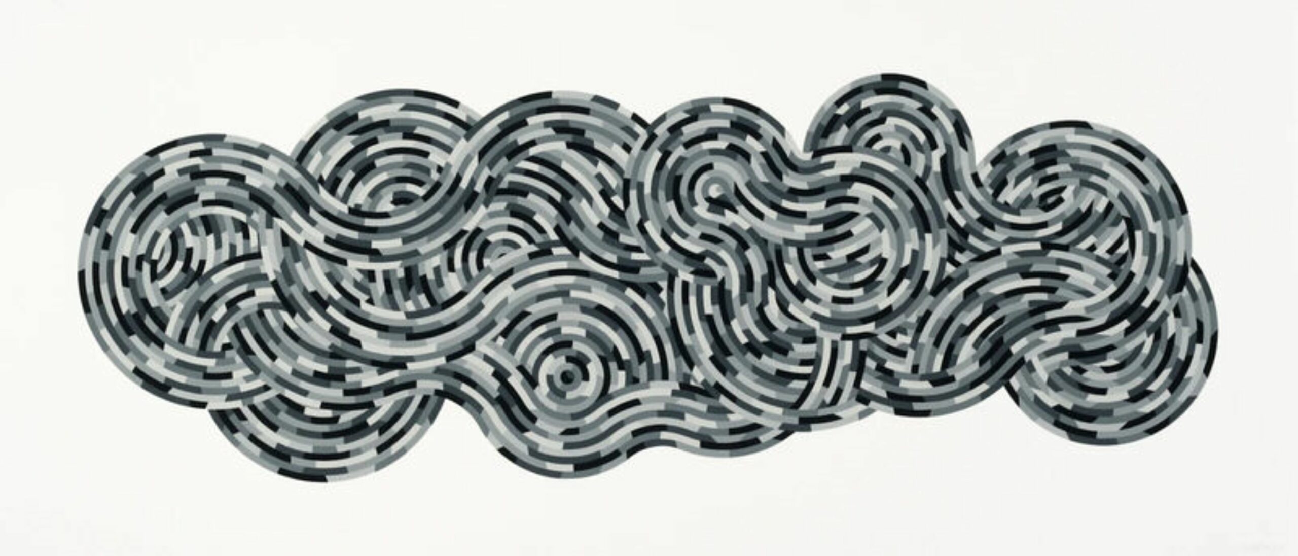 Whirls and Twirls (Black) by Sol LeWitt