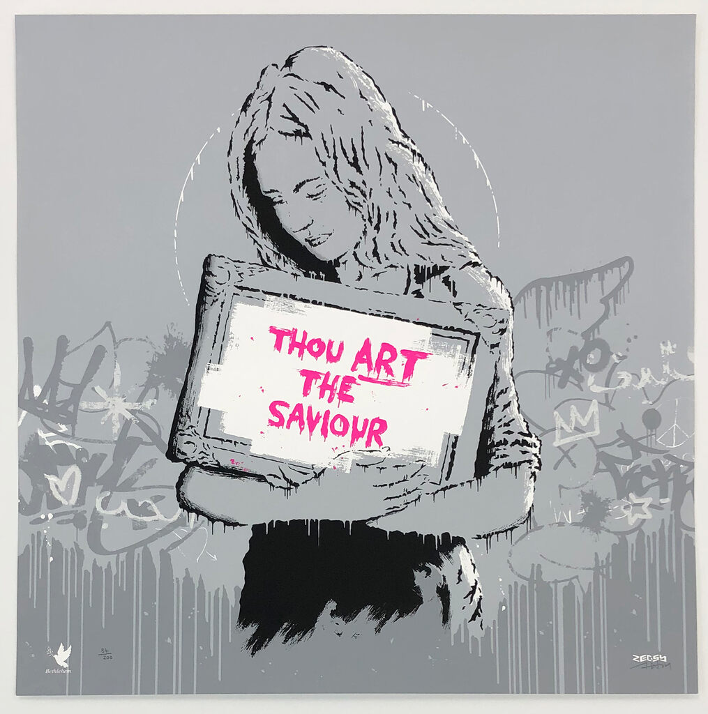 Saviour (hand signed screen print) by Zedsy