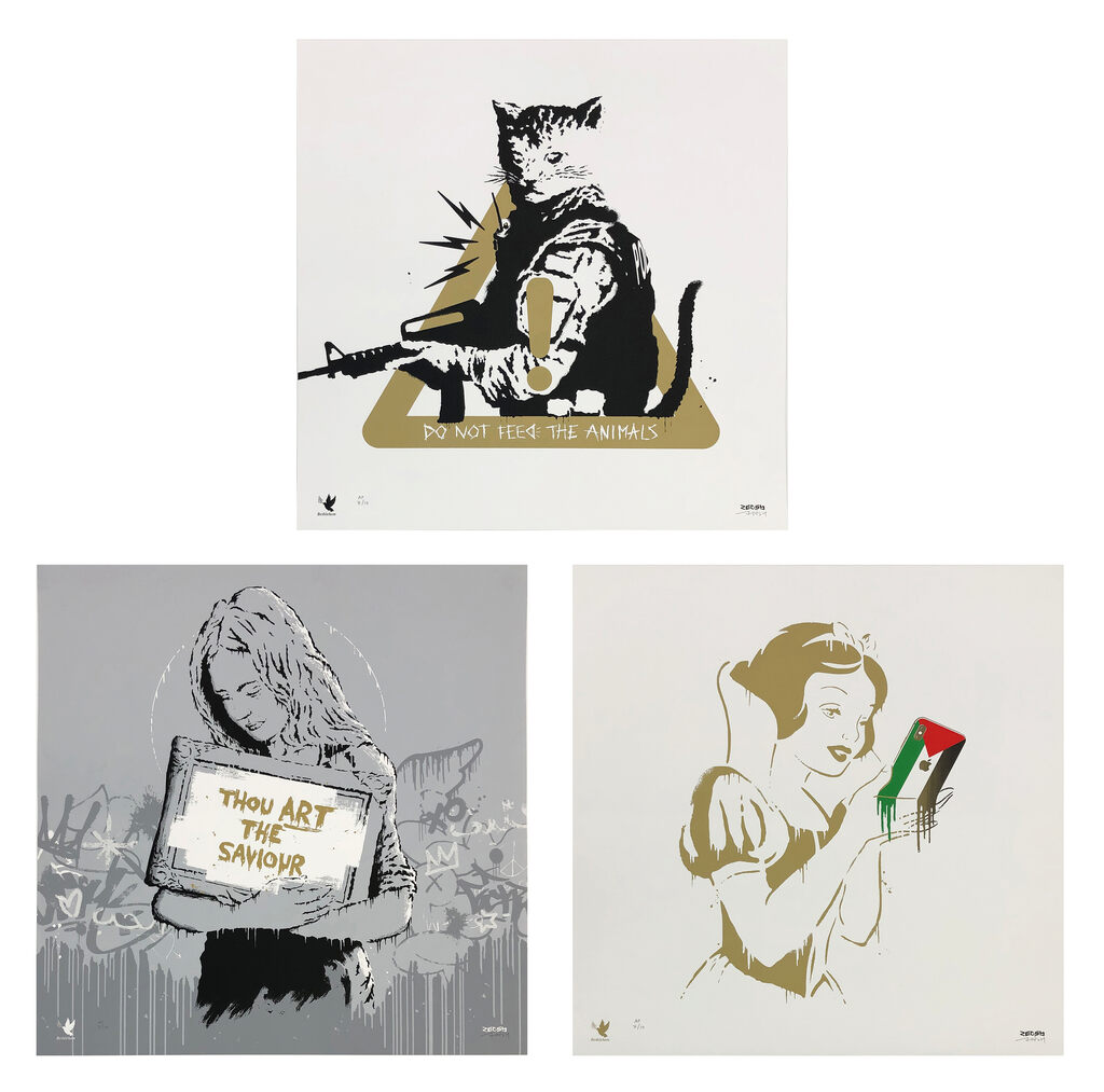 Bethlehem Gold Print Set (3 hand signed screen prints) by Zedsy