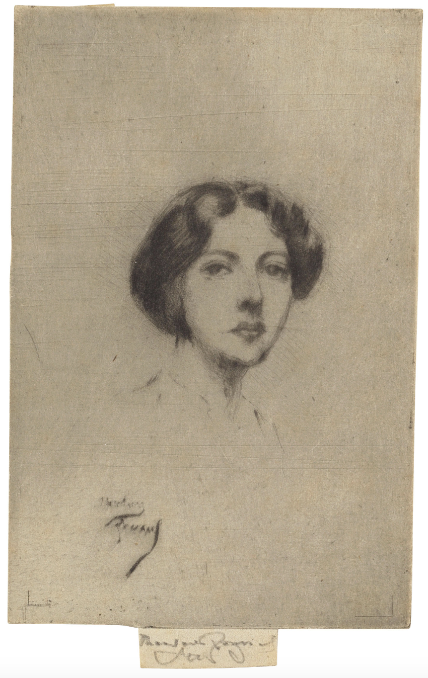 A French Girl by Theodore Roussel