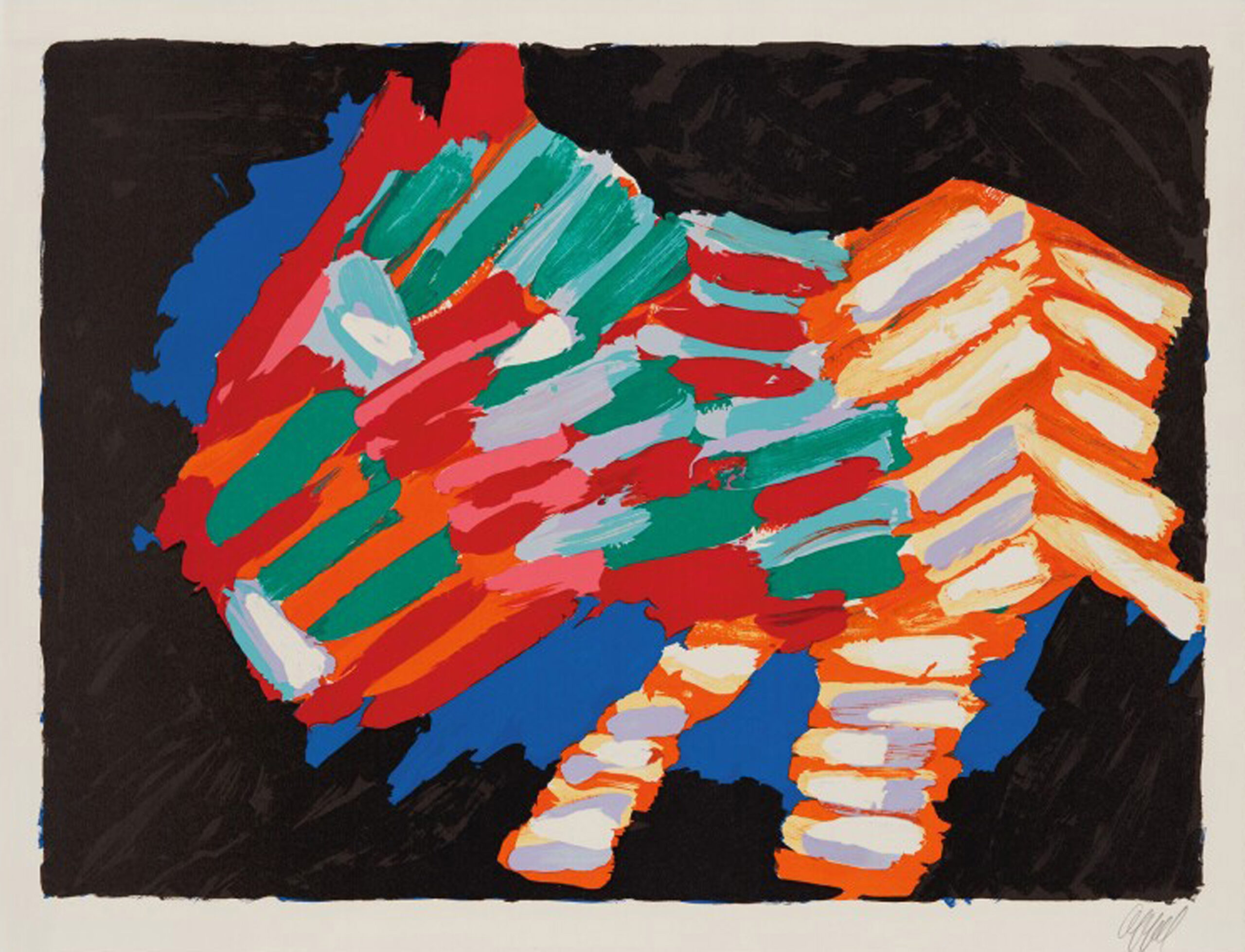 Cat in the Night by Karel Appel