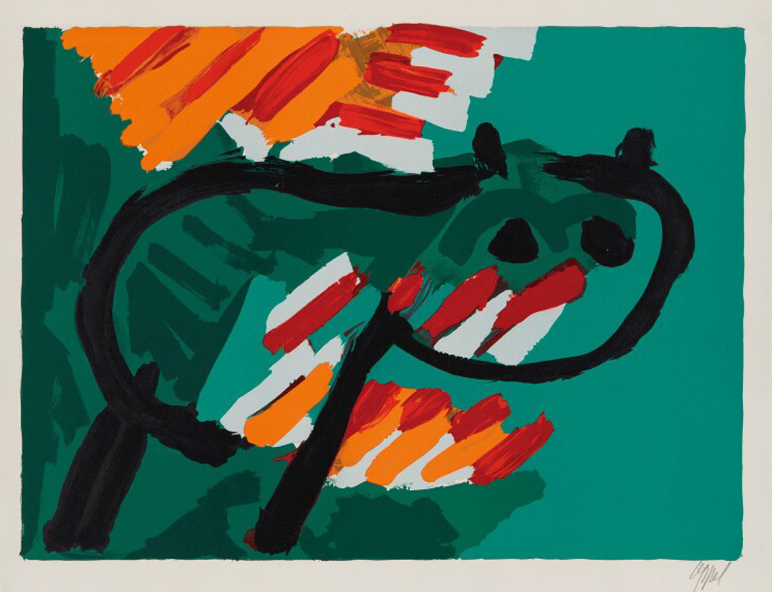 Green Cat by Karel Appel