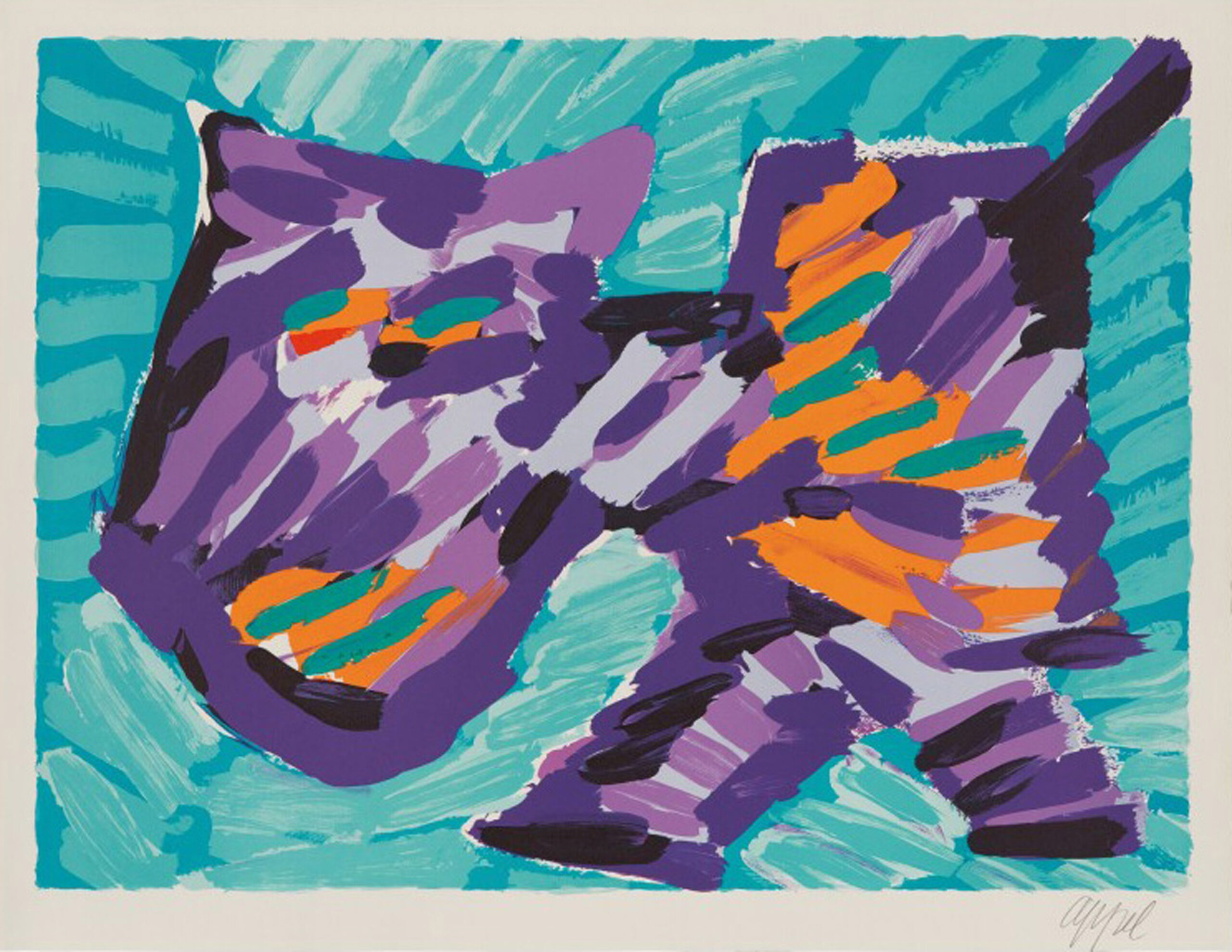 Walking Cat by Karel Appel